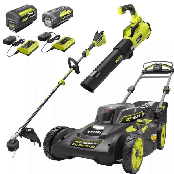 Tondeuse à gazon autotractée 2025 40V sans balais de 50 cm (20 po) avec (2) batteries et (2) chargeurs
