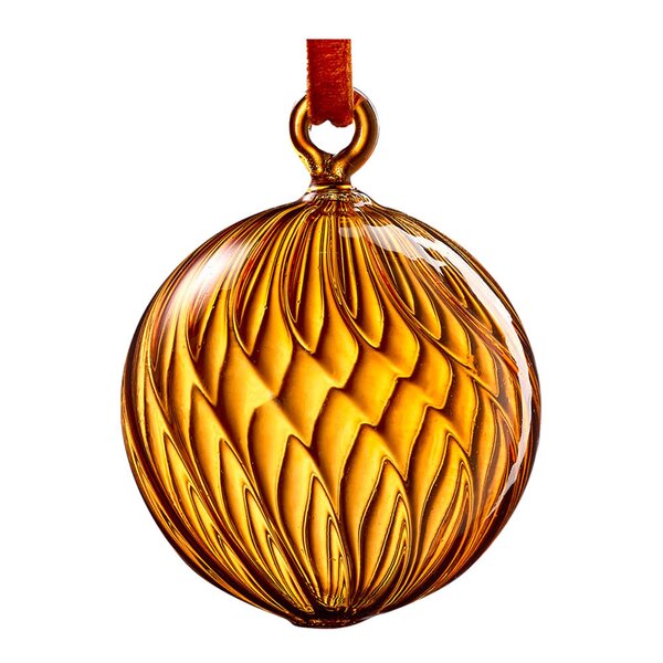 Glasskule 6 cm amber