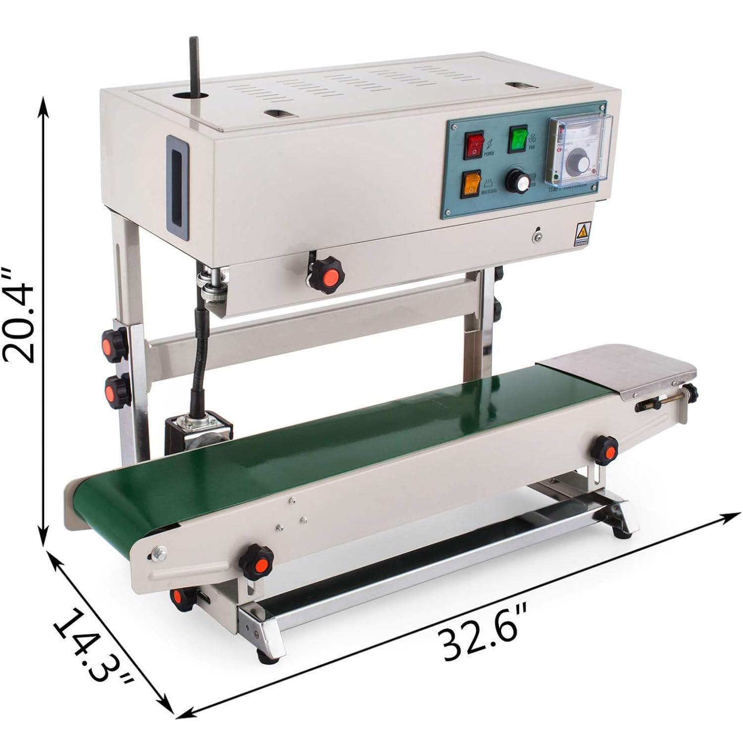 Continuous Sealer Fr-900 - Vertical Band Sealer for Bag Film with Digital Temperature Control - Efficient Packaging Solutions,110V