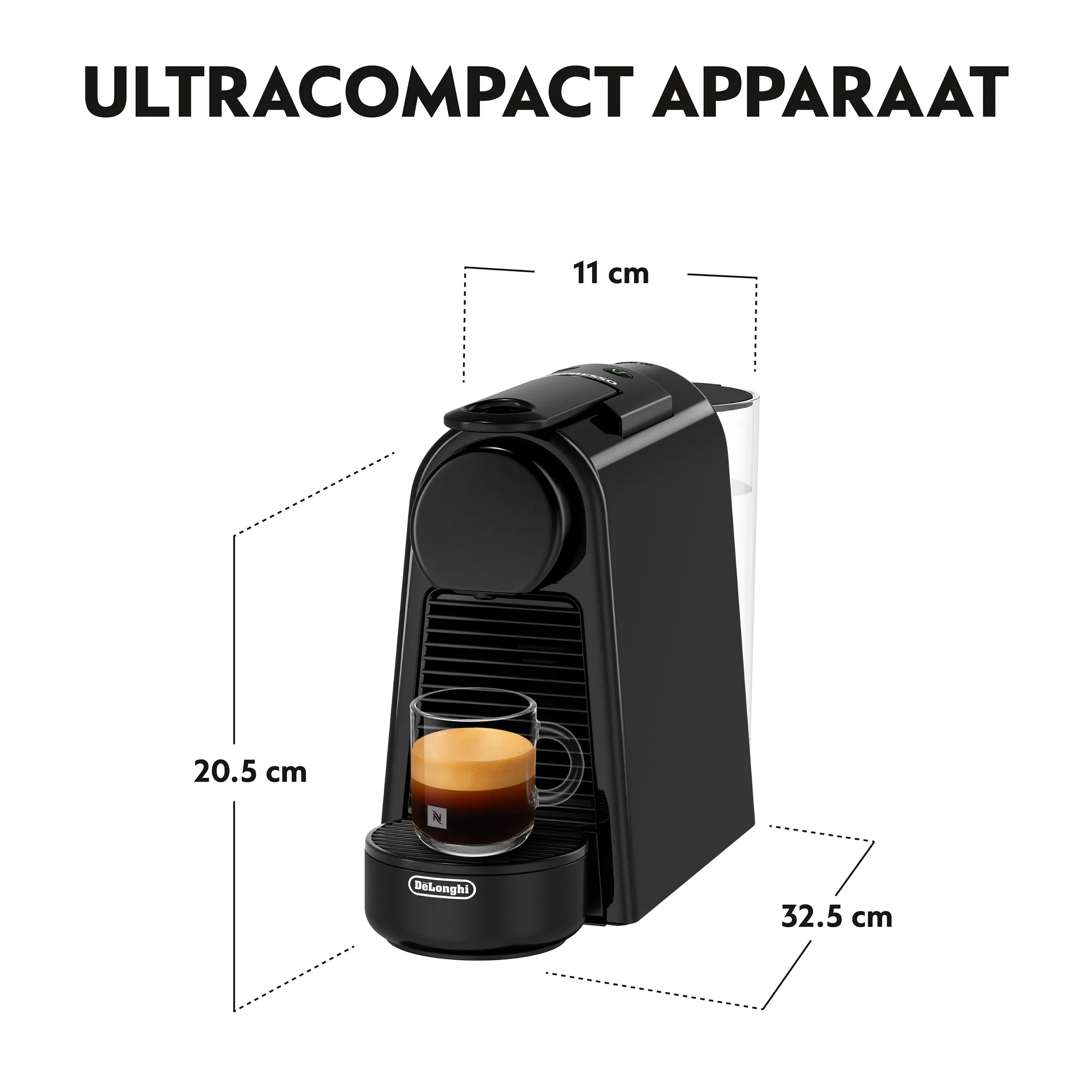 De'Longhi Nespresso Koffiemachine Essenza Mini Glossy Black