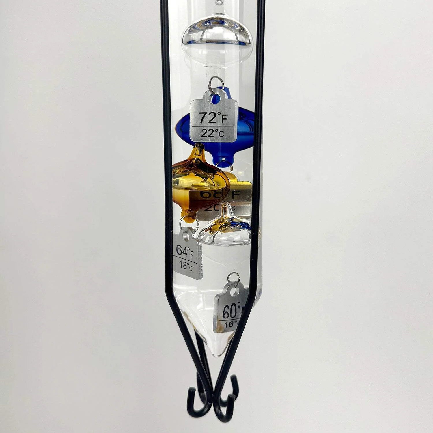 Outdoor Hanging Galileo Thermometer, Colored Glass Orbs with Free Bracket - Image 5