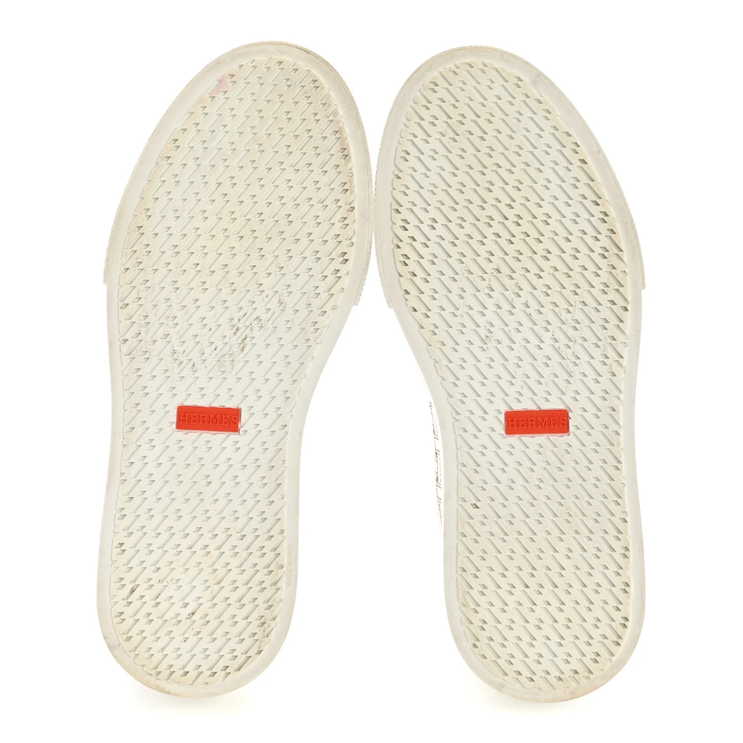 Calfskin Perforated Mosaic Day Sneakers 37.5 White