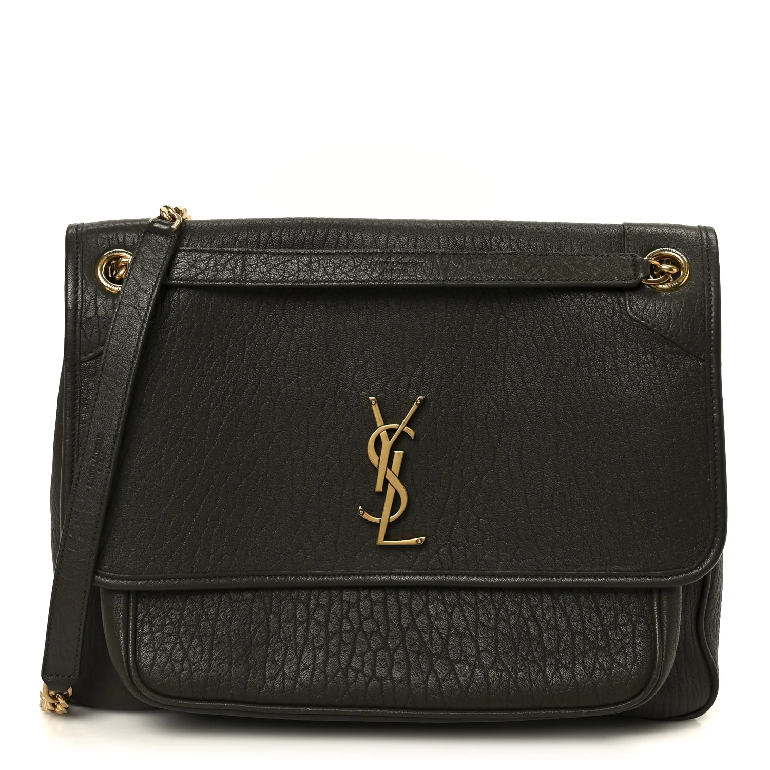 Grained Lambskin Monogram Large Niki Chain Satchel Light Musk