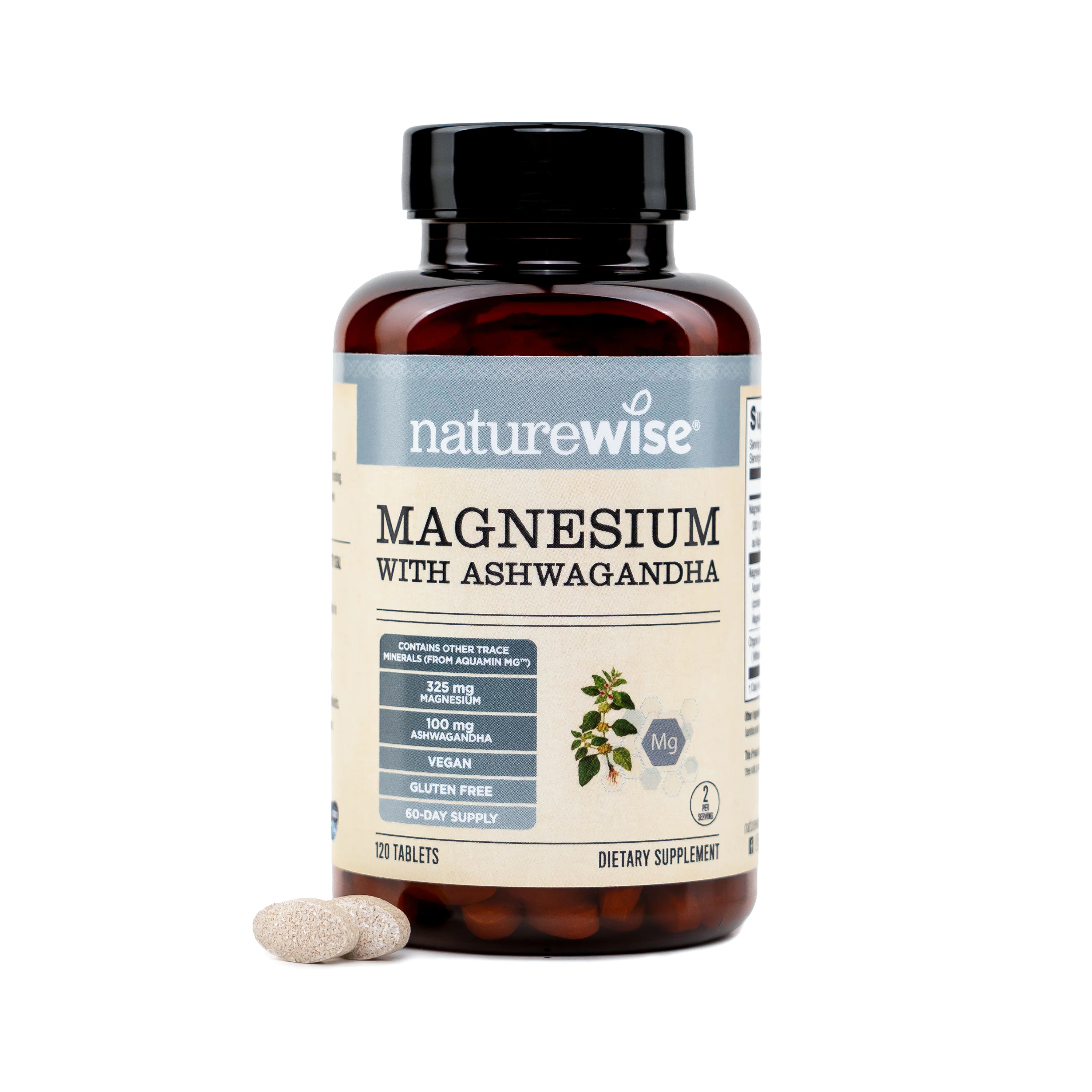 Magnésio com Ashwagandha – Suplemento para Relaxamento, Qualidade do Sono, Alívio do Estresse e Saúde Muscular