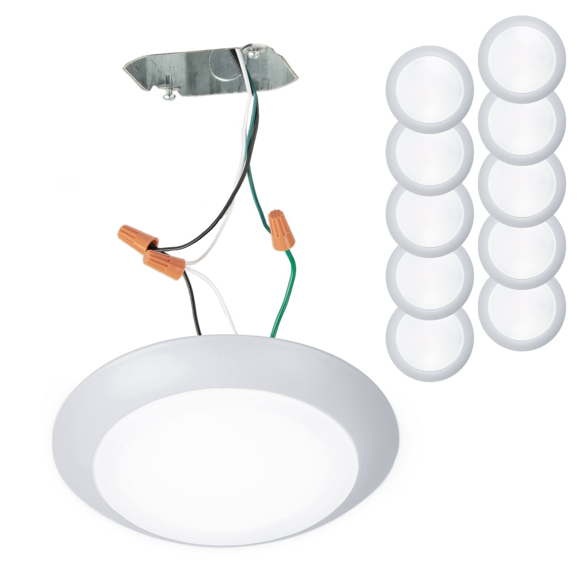 WAC Lighting Disc 6 in. 1-Light White LED Flush Mount (10-Pack)