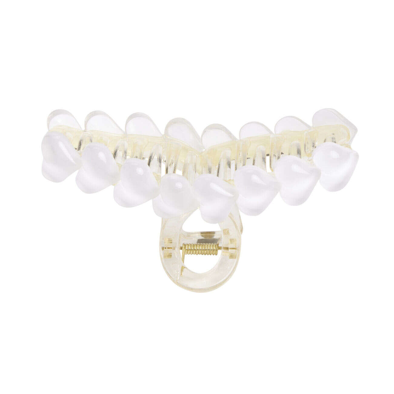 Pince à cheveux avec coeurs 8x2xH5cm (2 modèles)