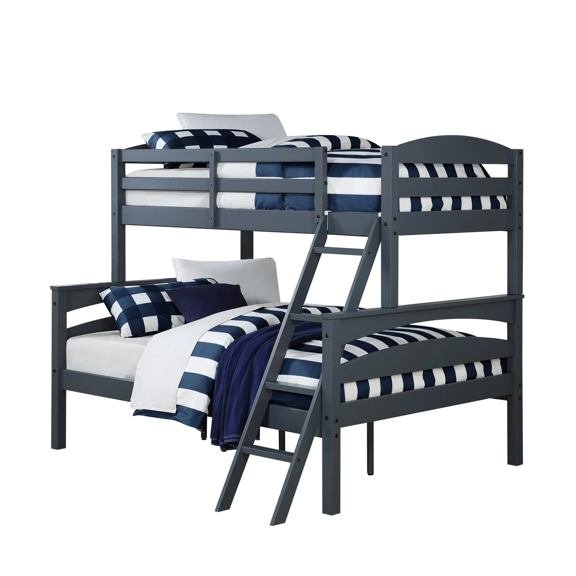 Better Homes & Gardens Leighton Kids' Convertible Twin-Over-Full Bunk Bed, Gray