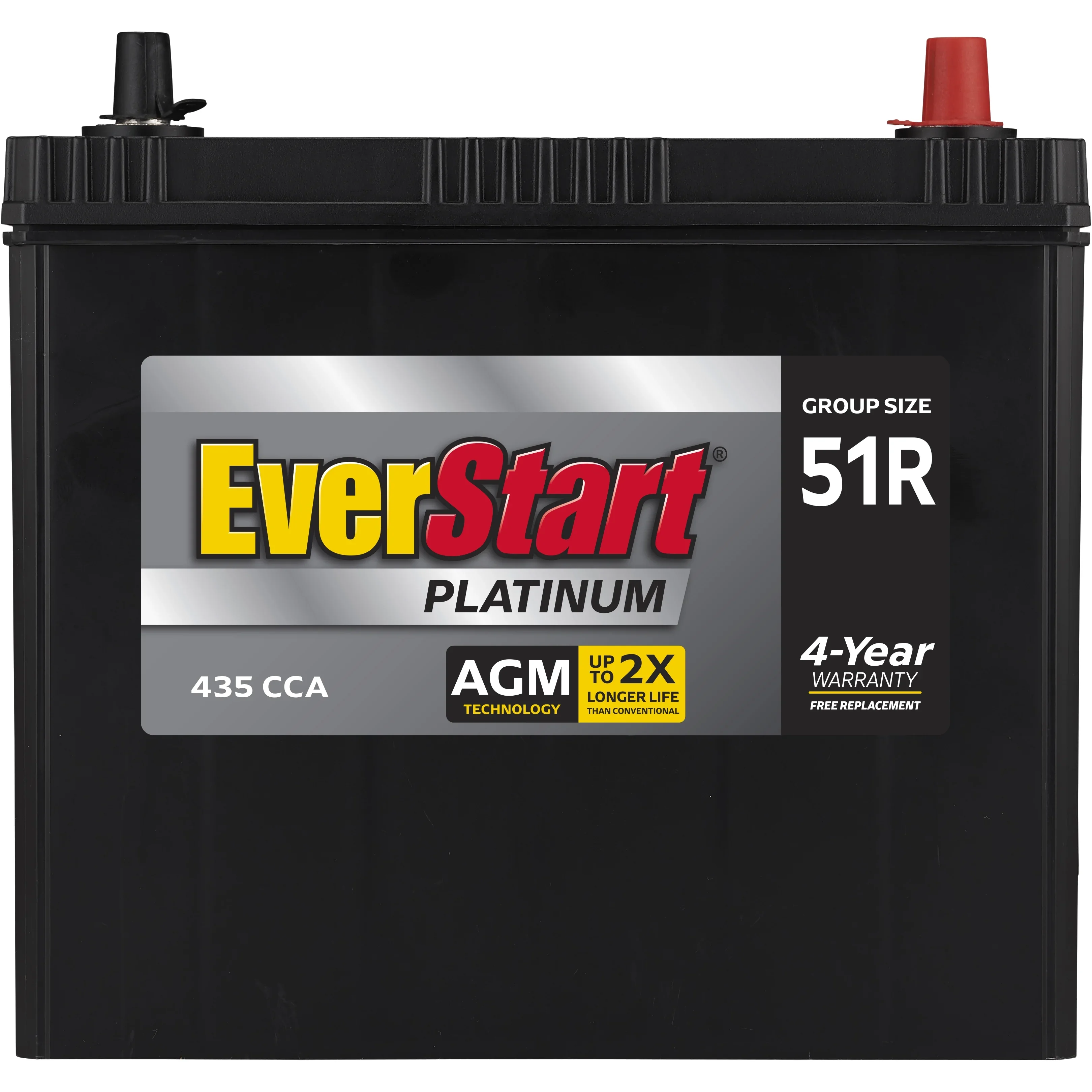 EverStart Platinum BOXED AGM Battery, Group Size 51R 12 Volt, 435 CCA