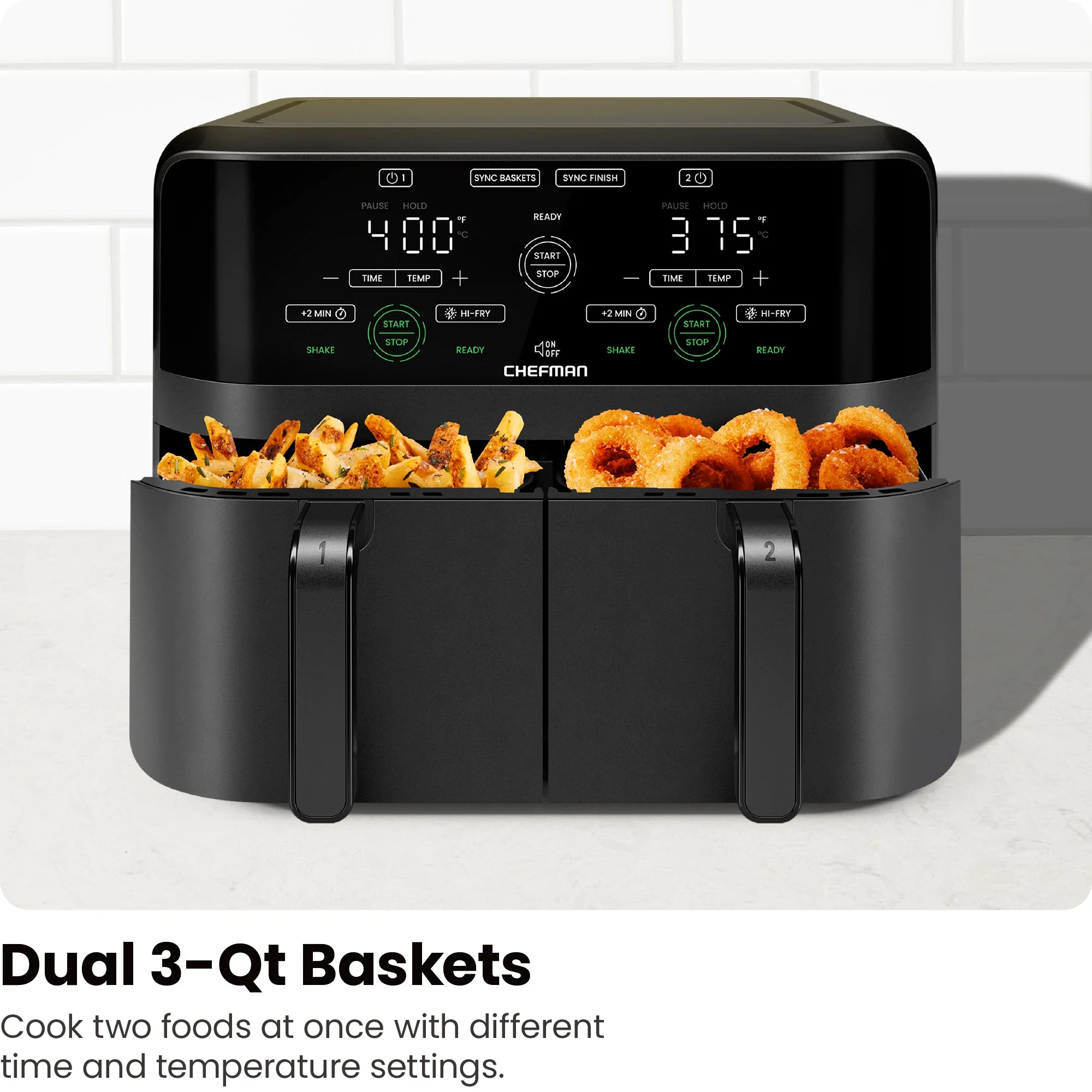 TurboFry Touch 6 Qt. Dual-Basket Air Fryer