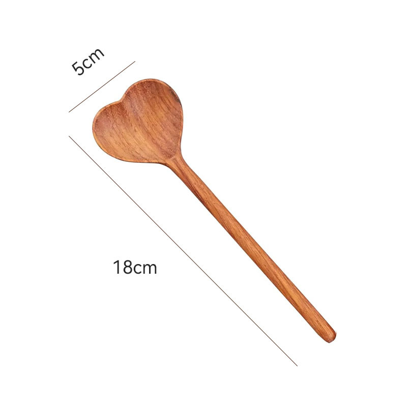 Factory Direct Spoons New Pattern Spoon Valentine's Day Gift Acacia Wood Heart-shaped Spoons