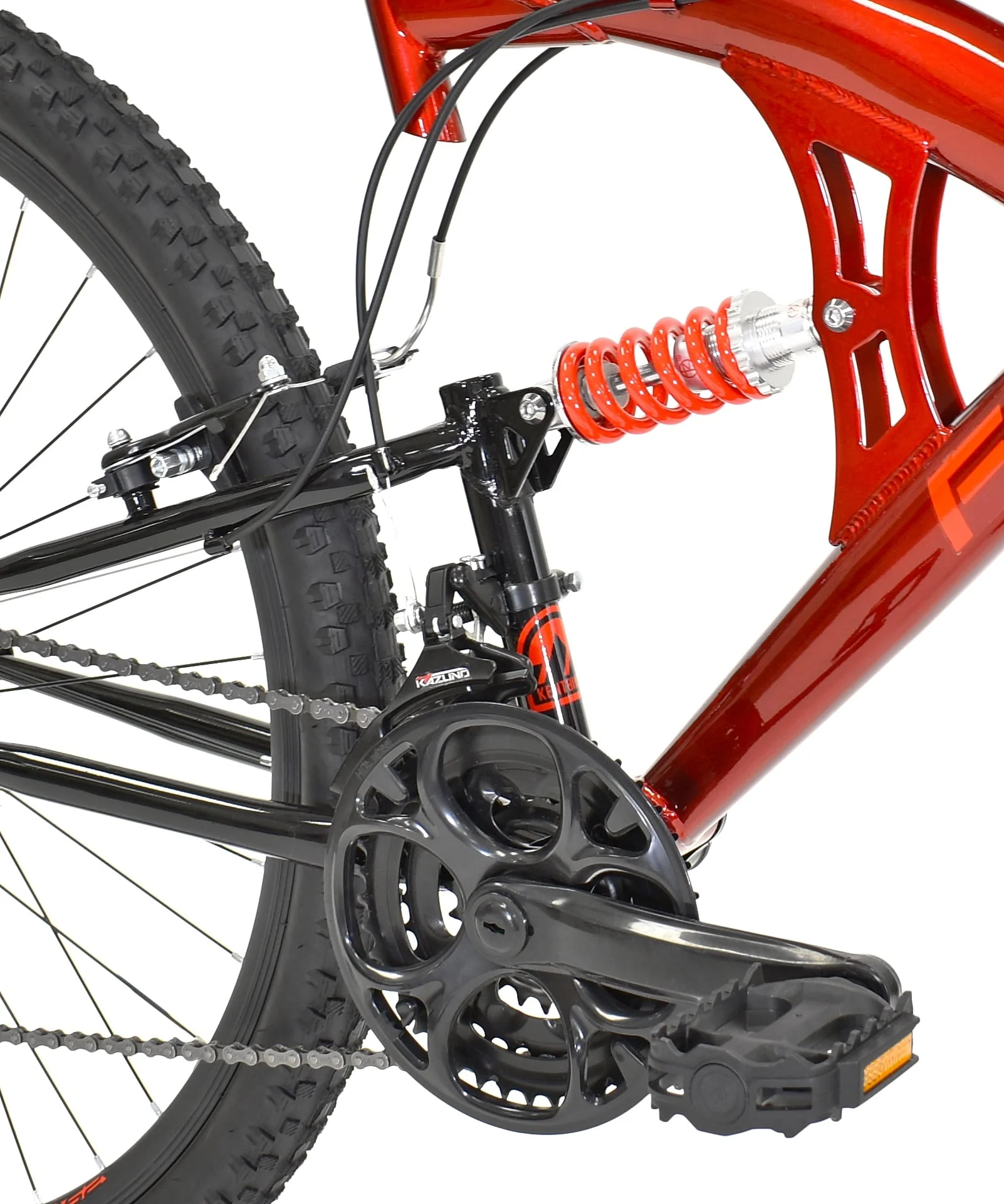 29 in Flexor Men's Dual Suspension Mountain Bike, Red Image 7