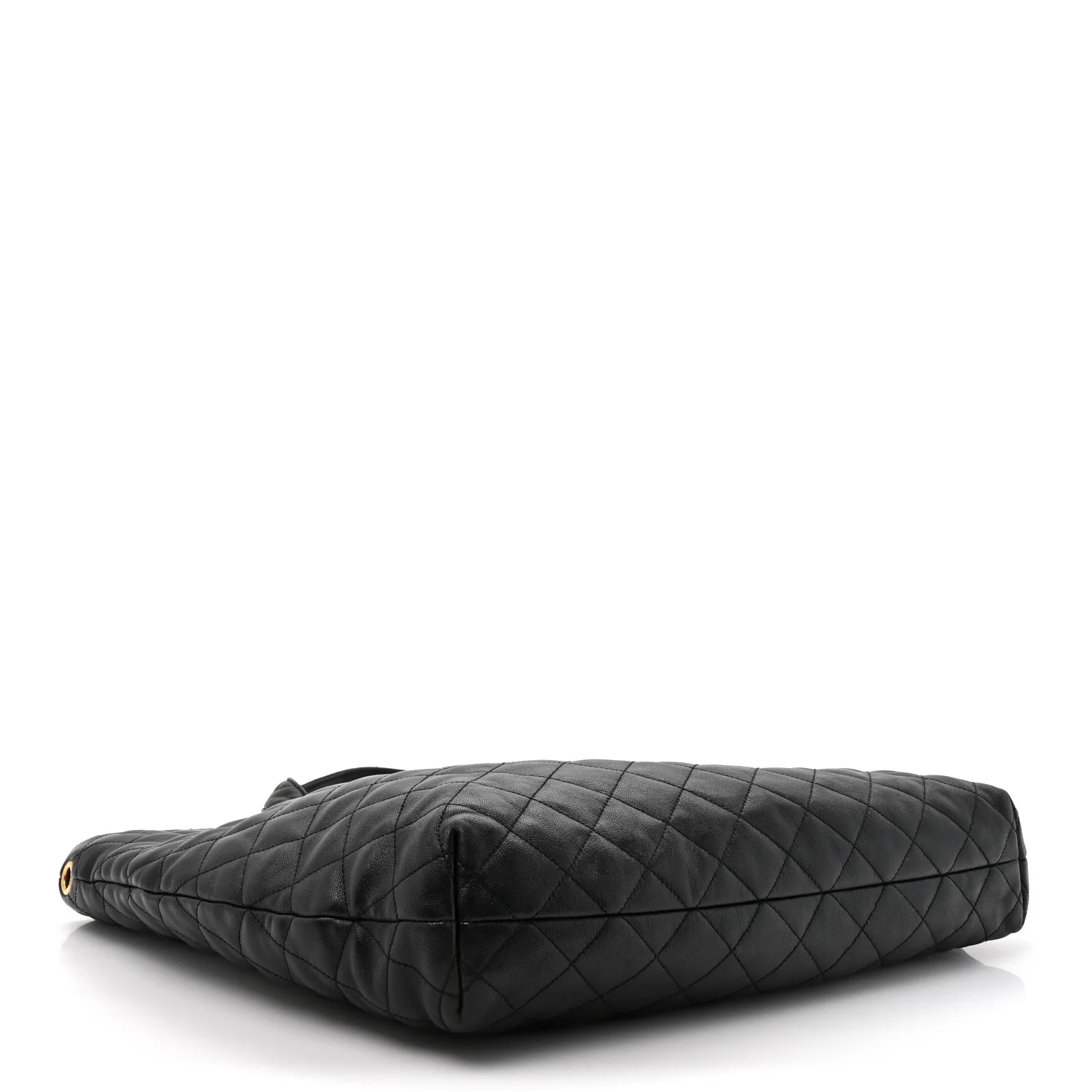 Lambskin Quilted Maxi Icare Shopping Tote Black