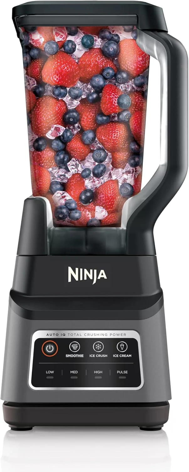 Blender Ninja Professional Plus | Blender à smoothies haute puissance, sorbetière, mixeur à boissons glacées et machine à margaritas | 3 programmes Auto IQ™, 1400 W, pichet de 2,1 L | Gris foncé, BN701