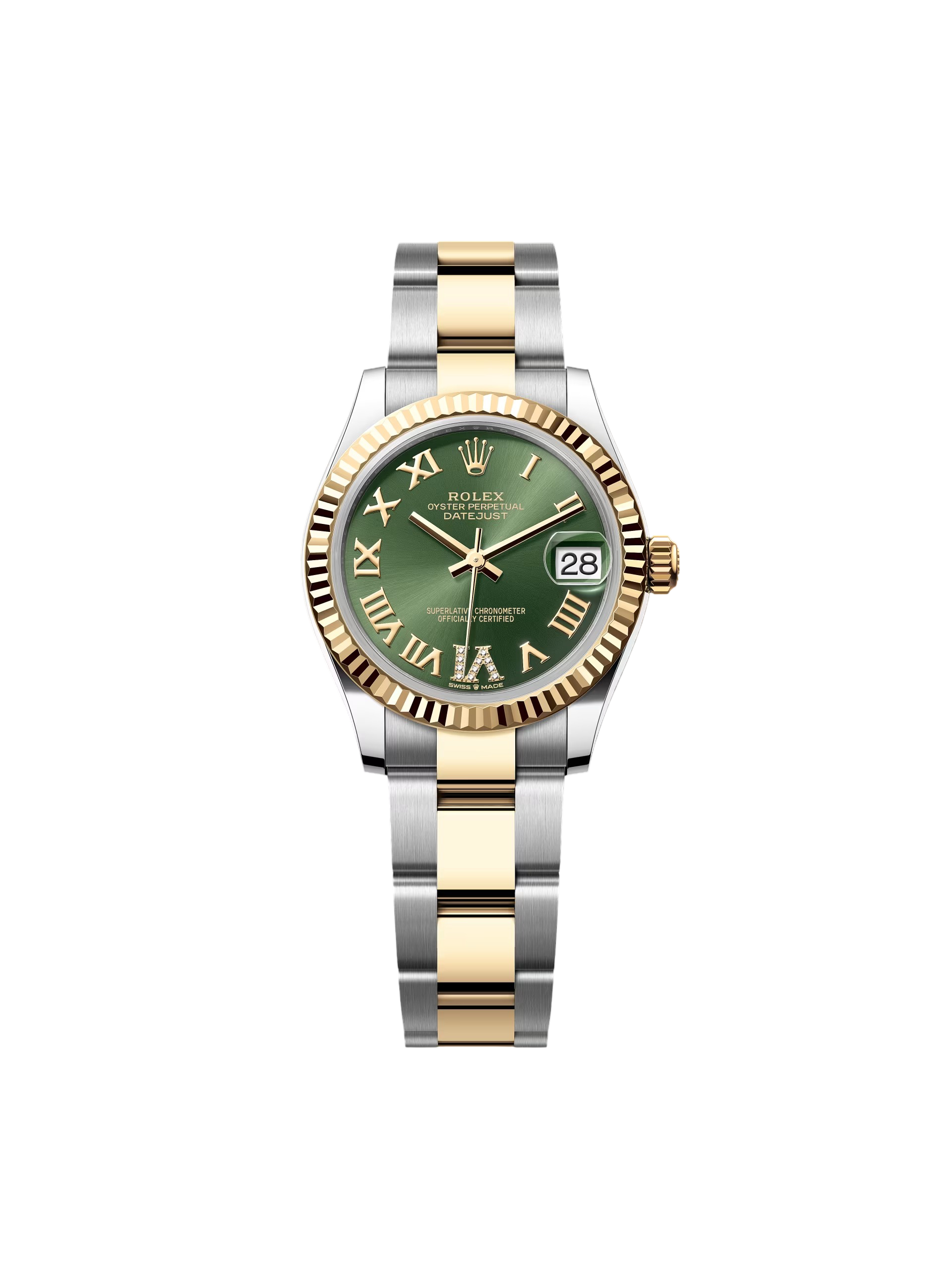 【Super Clone】RLX Datejust m278273-0015/0016 31mm Olive Green Dial Stainless Steel and Yellow Gold Oyster Watch