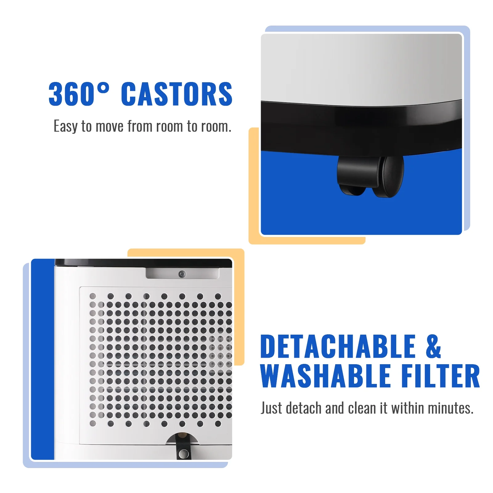 Dehumidifiers 15 Pints Max for 1000 Sq ft for Basements Home with Drain Hose, 24Timer, New(1.6 gal) - Image 5