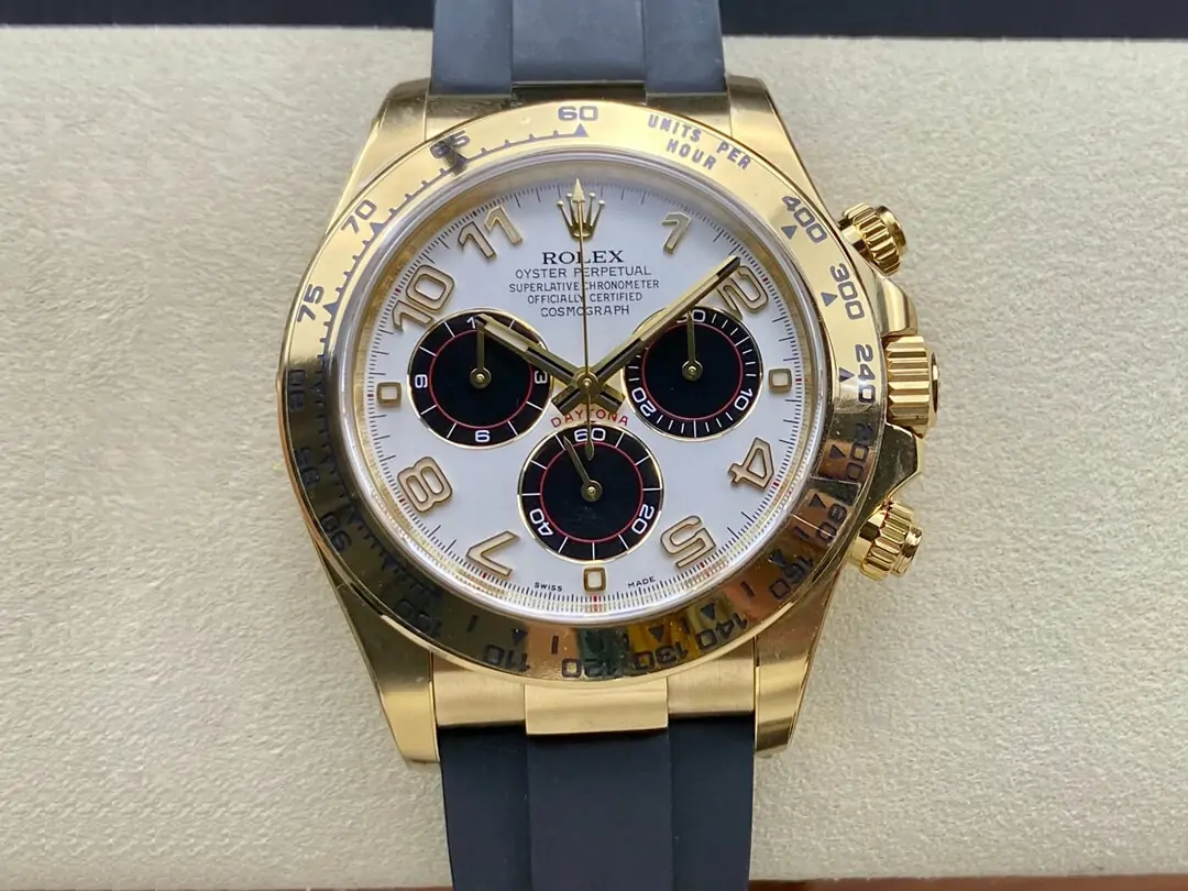Rolex Cosmograph Daytona 116528 Clean Factory Black Rubber Strap