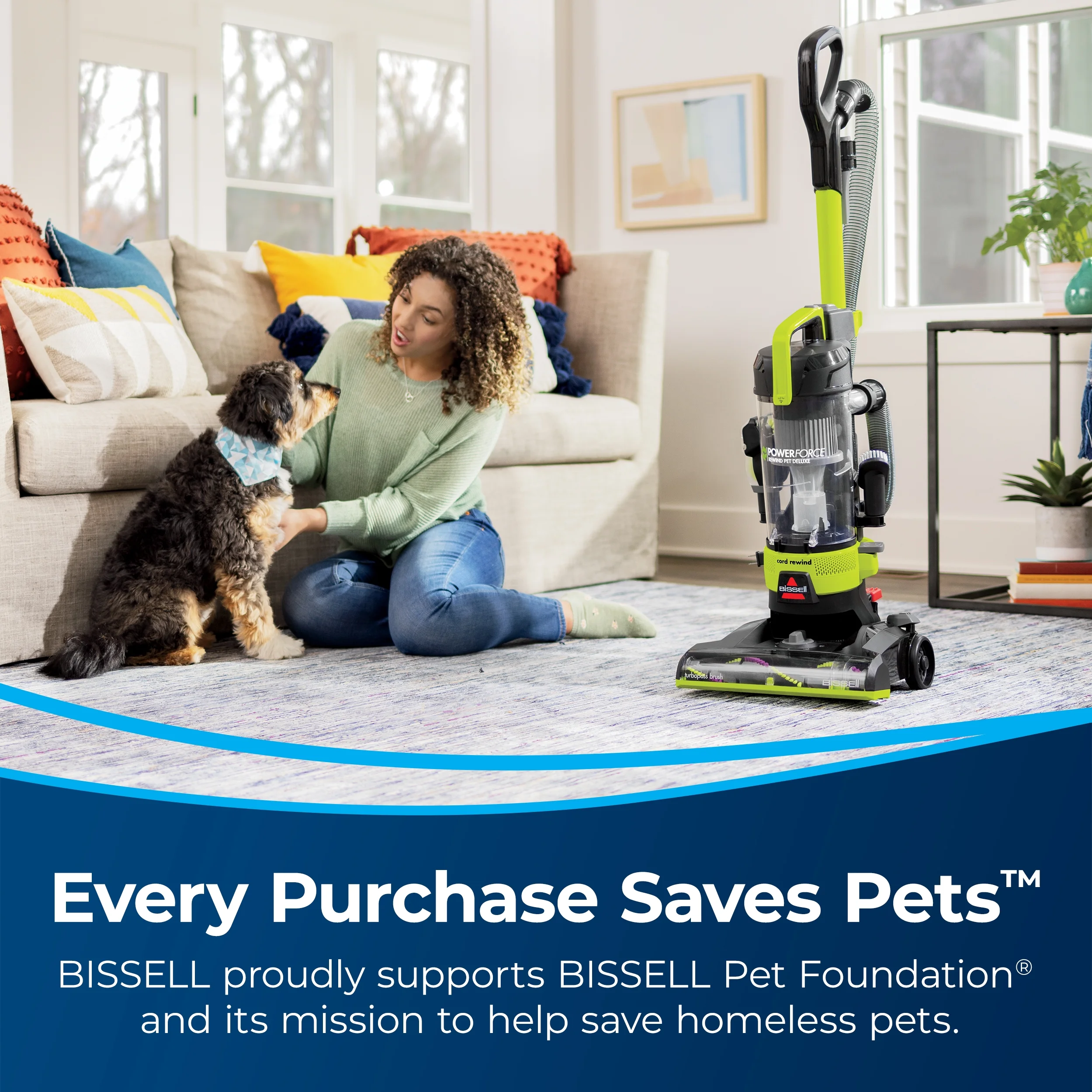Bagless Upright Vacuum, PowerForce Helix Rewind, Pet Deluxe, Live Extension Wand, ScatterFree Tech, Pet TurboBrush, Dusting Brush, Crevice Tool, XL Dust Cup, and Corded Rewind, 3335, Green Image 4