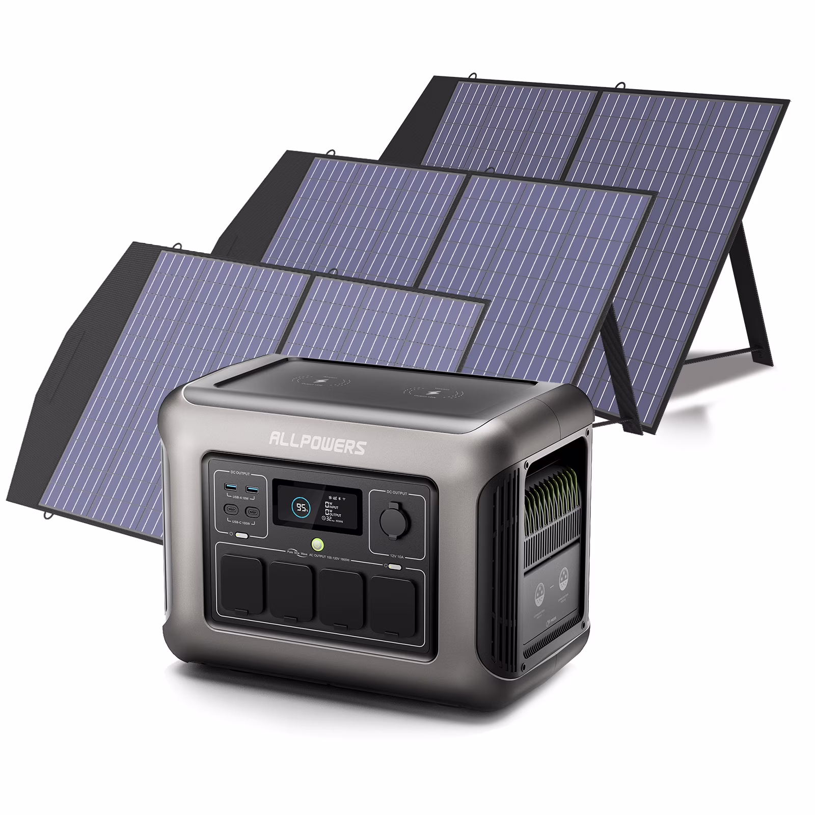 R1500 Portable Power Station 1600W, 1056Wh LiFePO4 Battery Solar Generator with 35dB Ultra-Quiet Operation, 1Hr Fast Charge, 15ms UPS for Home Backup, Indoor CPAP, Camping RV(R1500 Generator) - Image 5