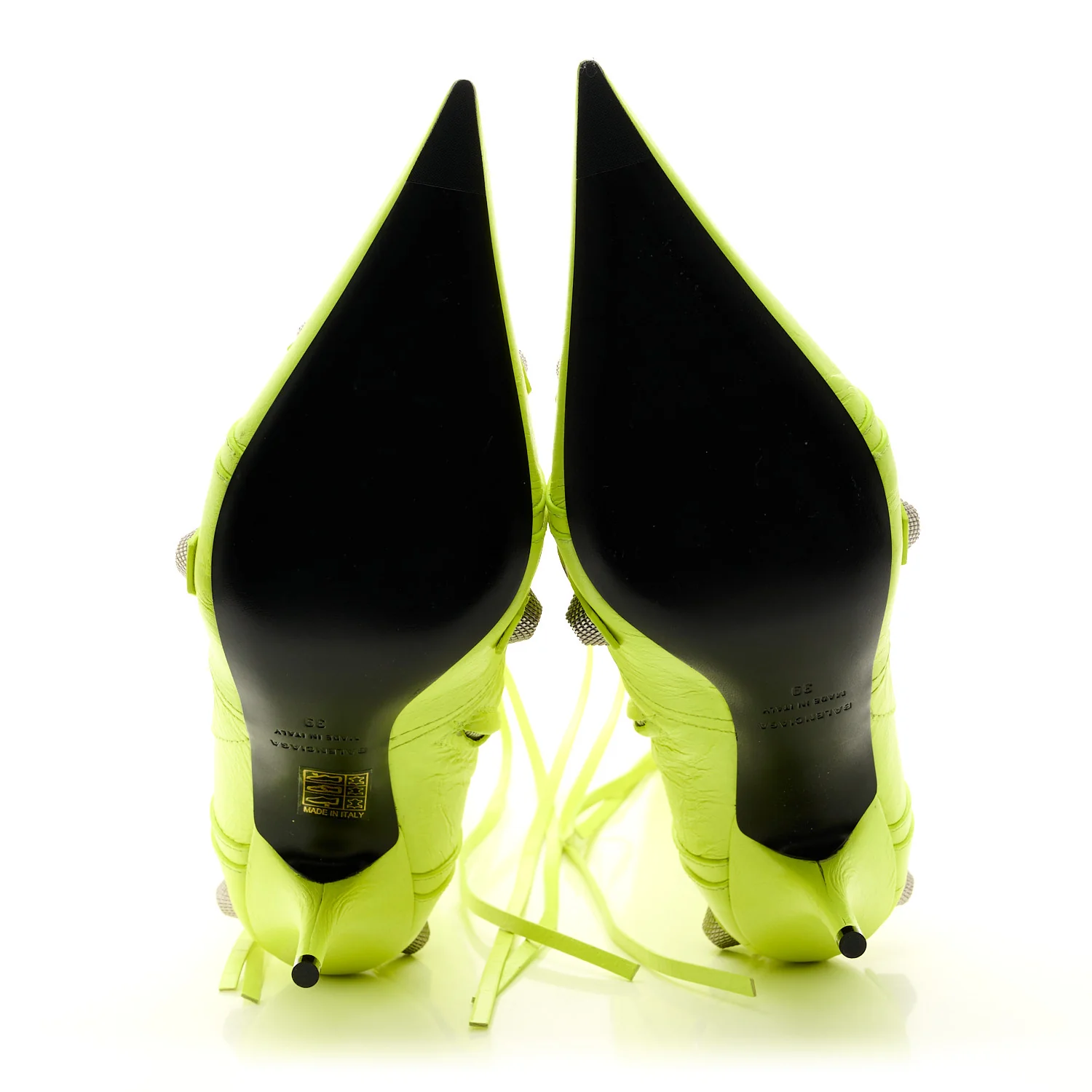 Agneau Arena Cagole 90mm Boots 39 Fluo Yellow