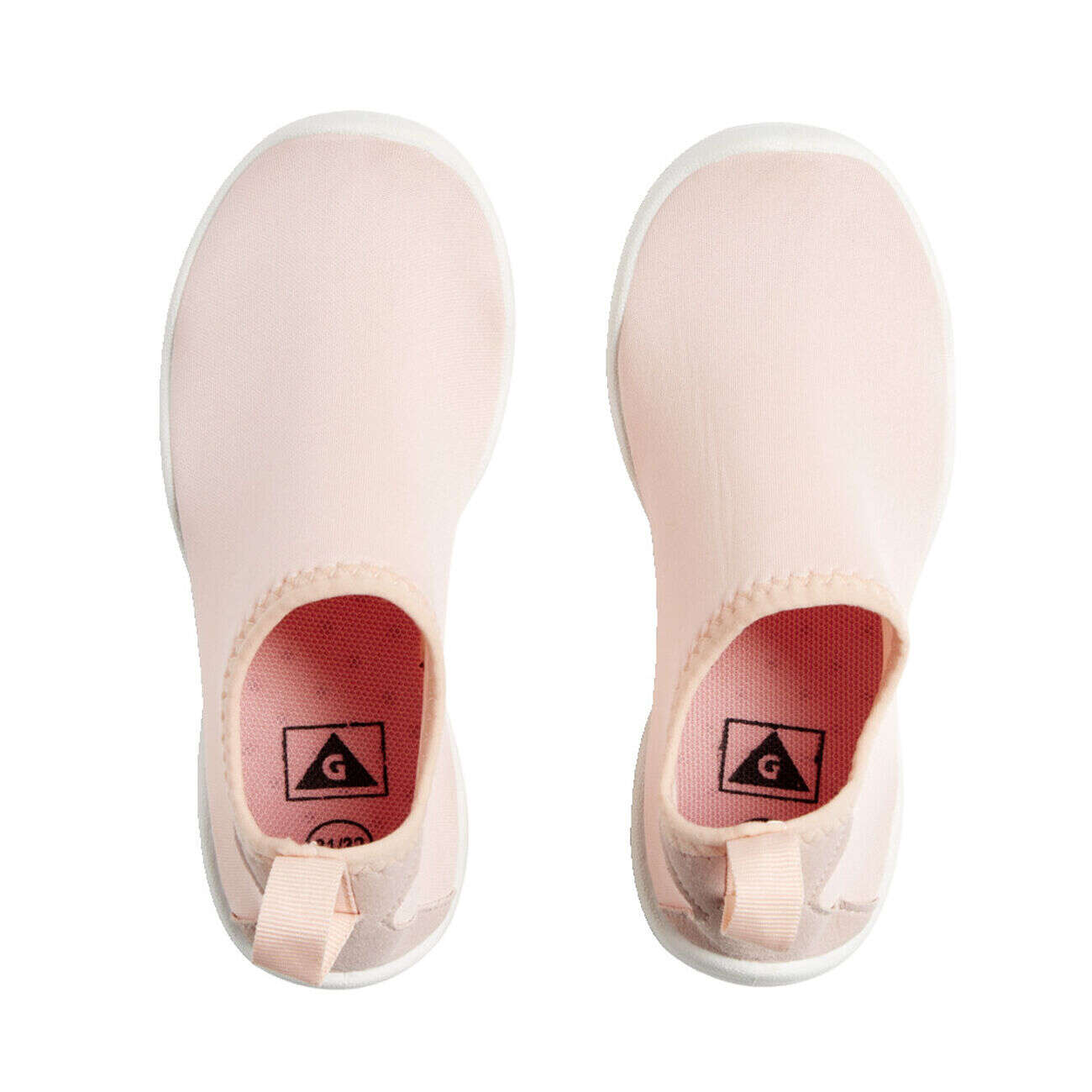 Chaussures d'eau enfant caoutchouc rouge corail T31/32