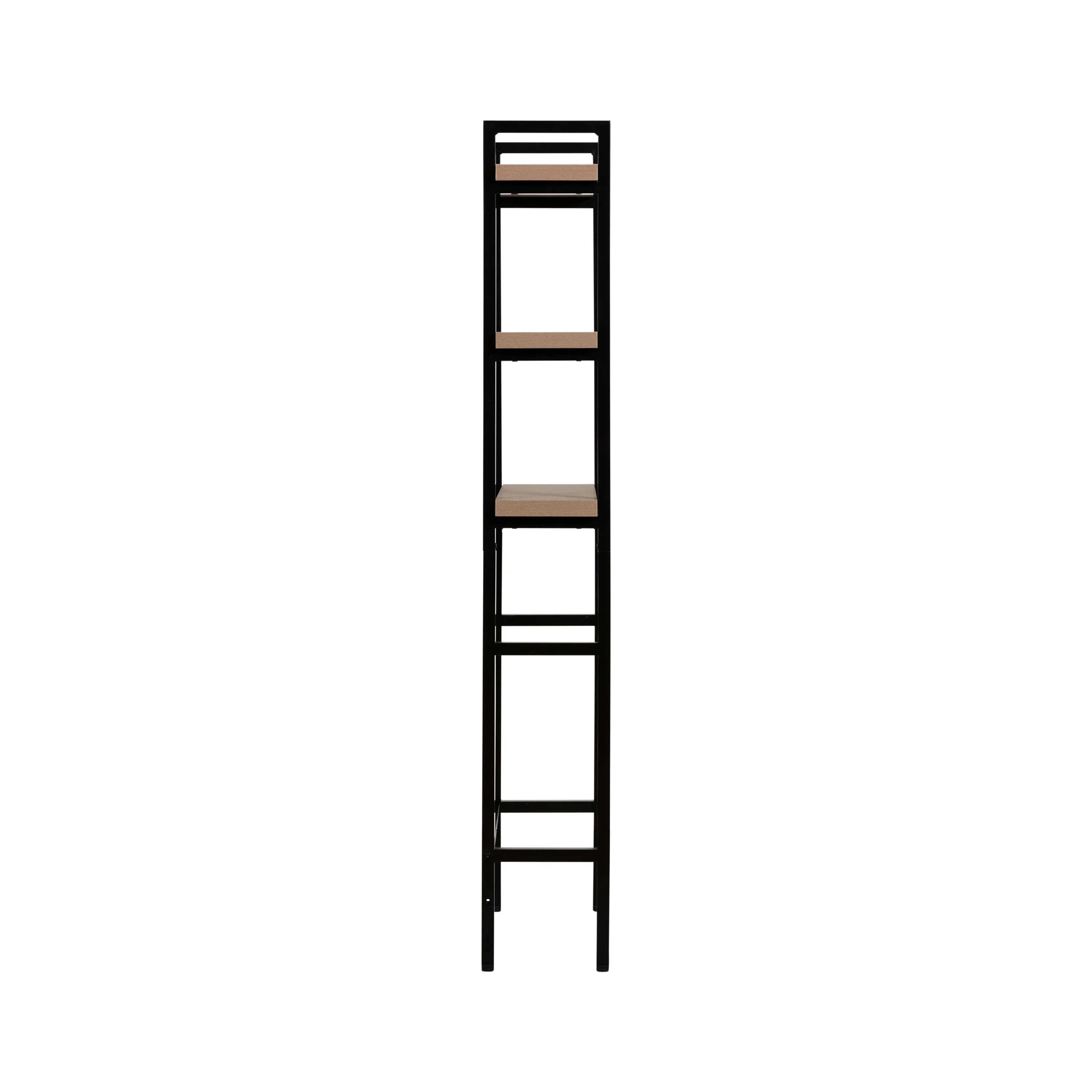 Better Homes & Gardens Jace 3-Shelf Over-the-Toilet Rack, Black Frame & Oak Shelves