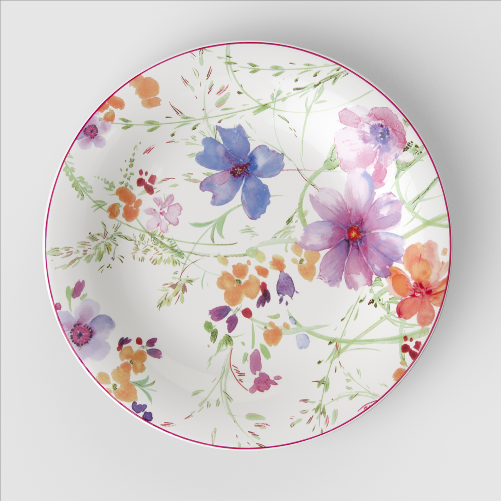 Mariefleur Salad/ Dessert Plate - Multi-colored, 8.5'', Premium Porcelain