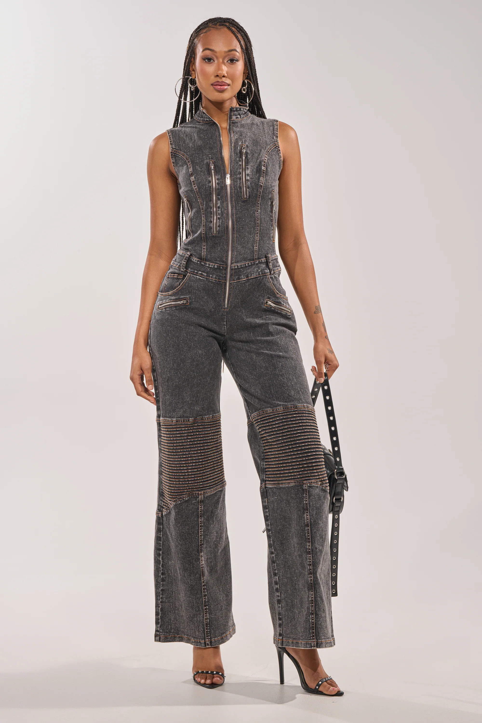 CAMILLA SLEEVELESS DENIM JUMPSUIT - Akira Store
