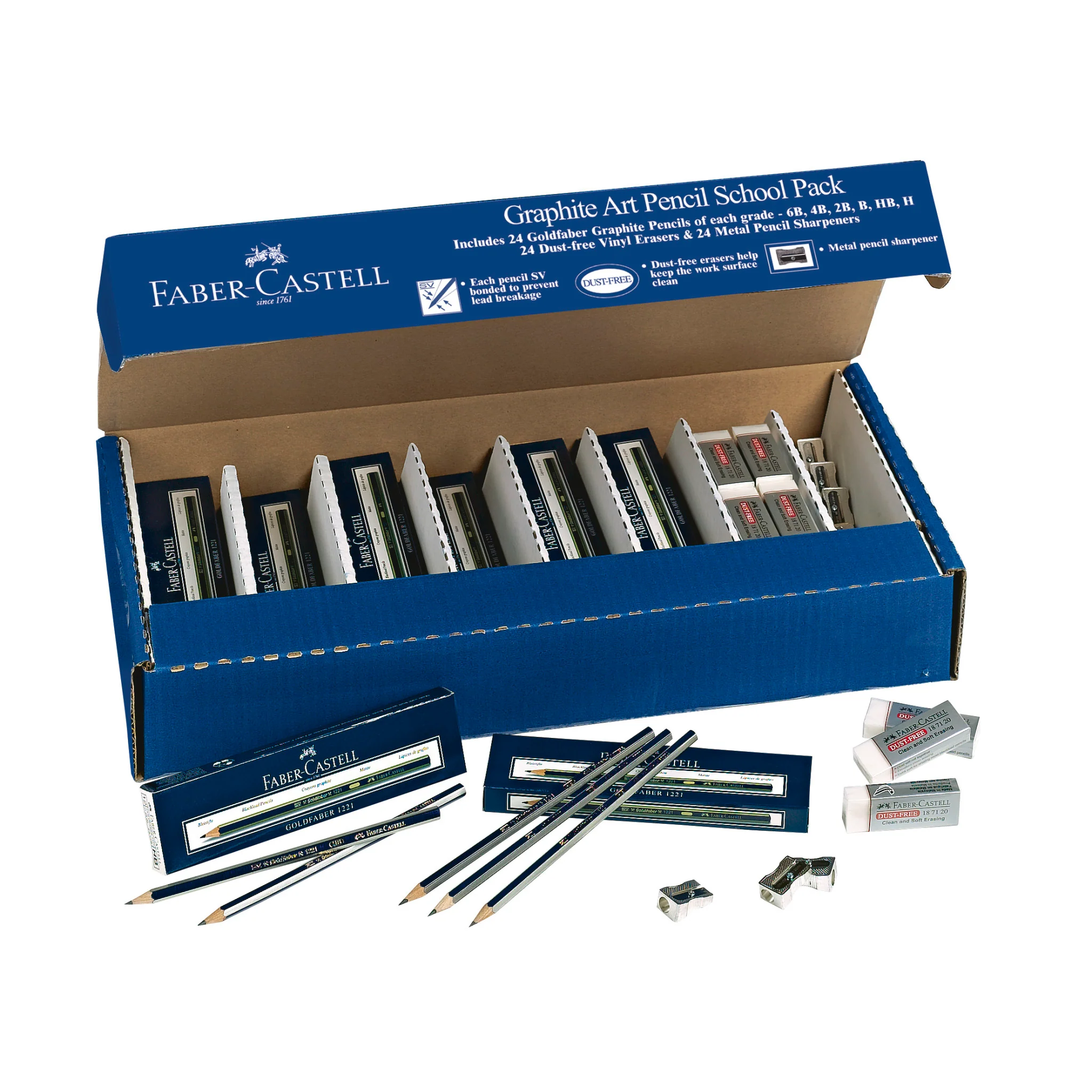 Kit scolaire de crayons graphite pour le dessin