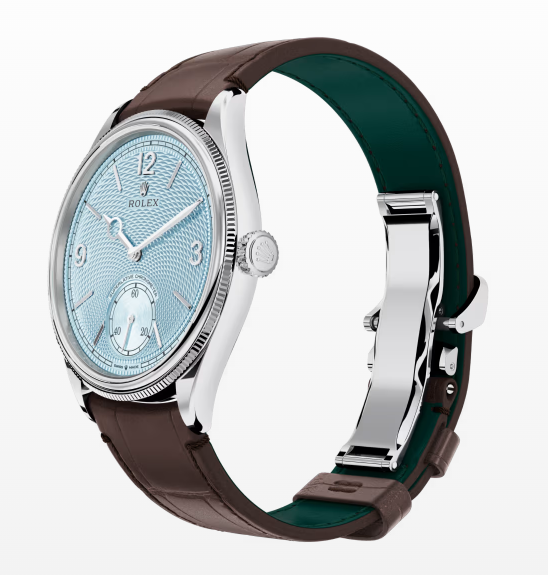 Replica 2024 New & Popular Rolex Perpetual 1908 Brown Leather Strap 39MM Watch