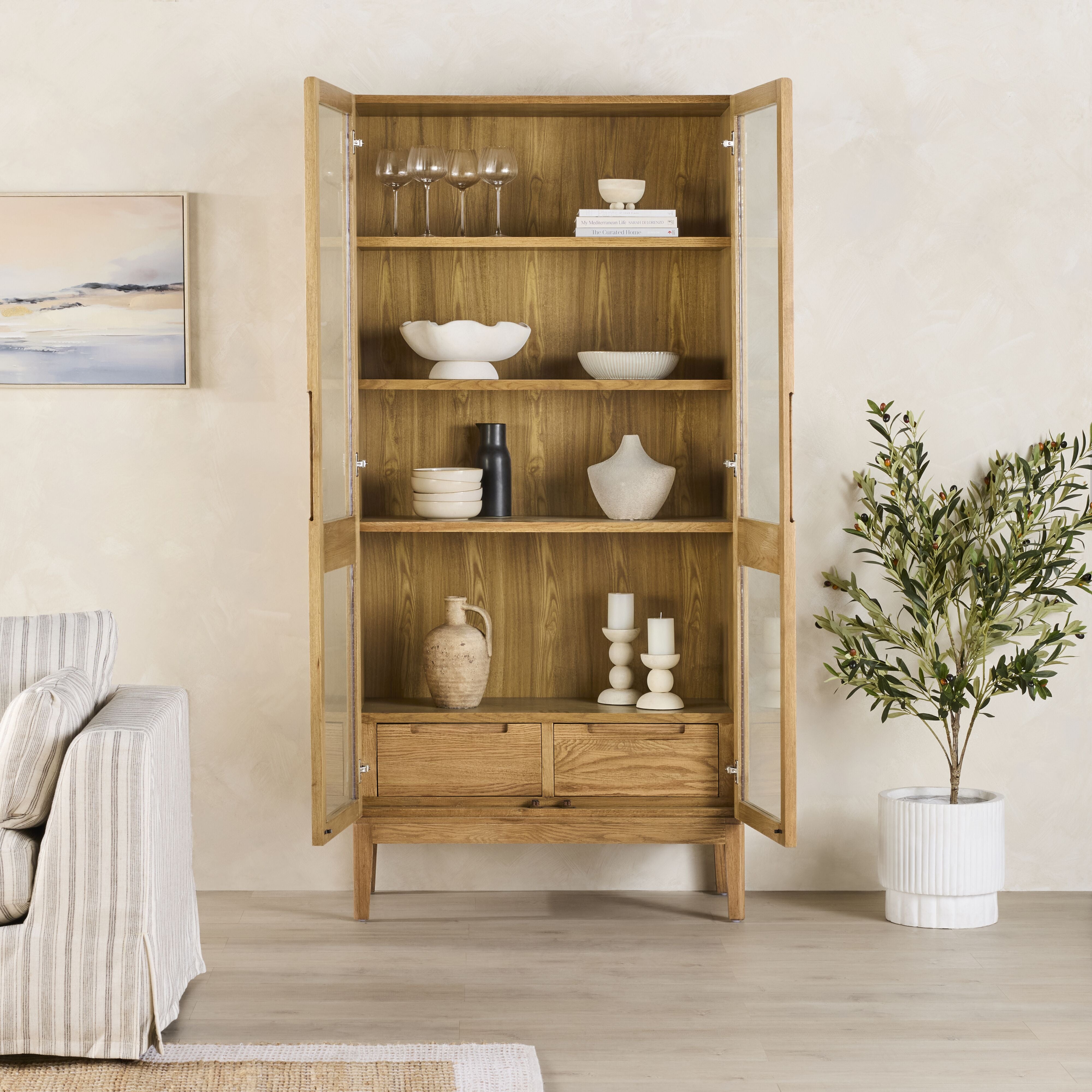 Nala Display Cabinet 100x210cm