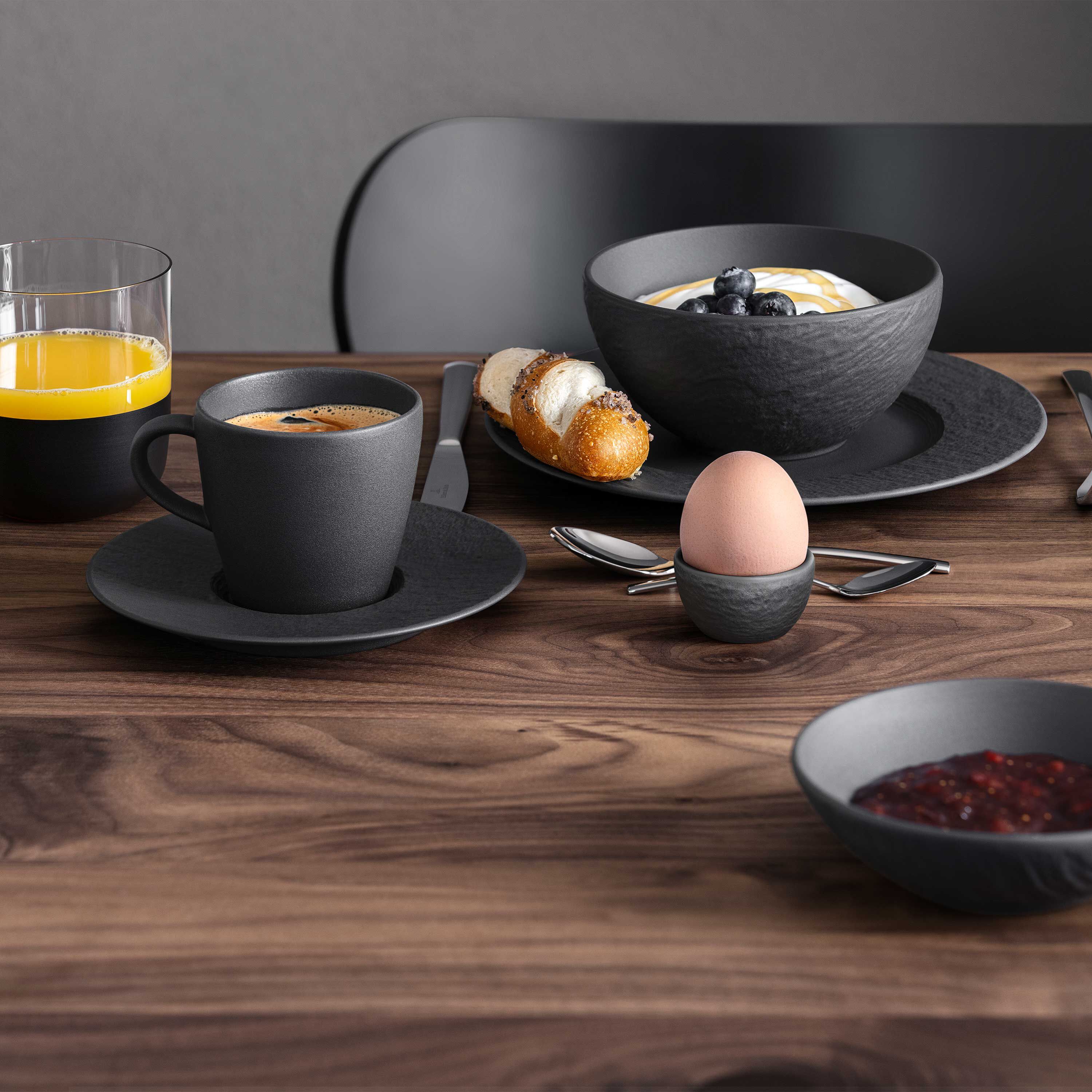 Egg cup - Black, Premium Porcelain