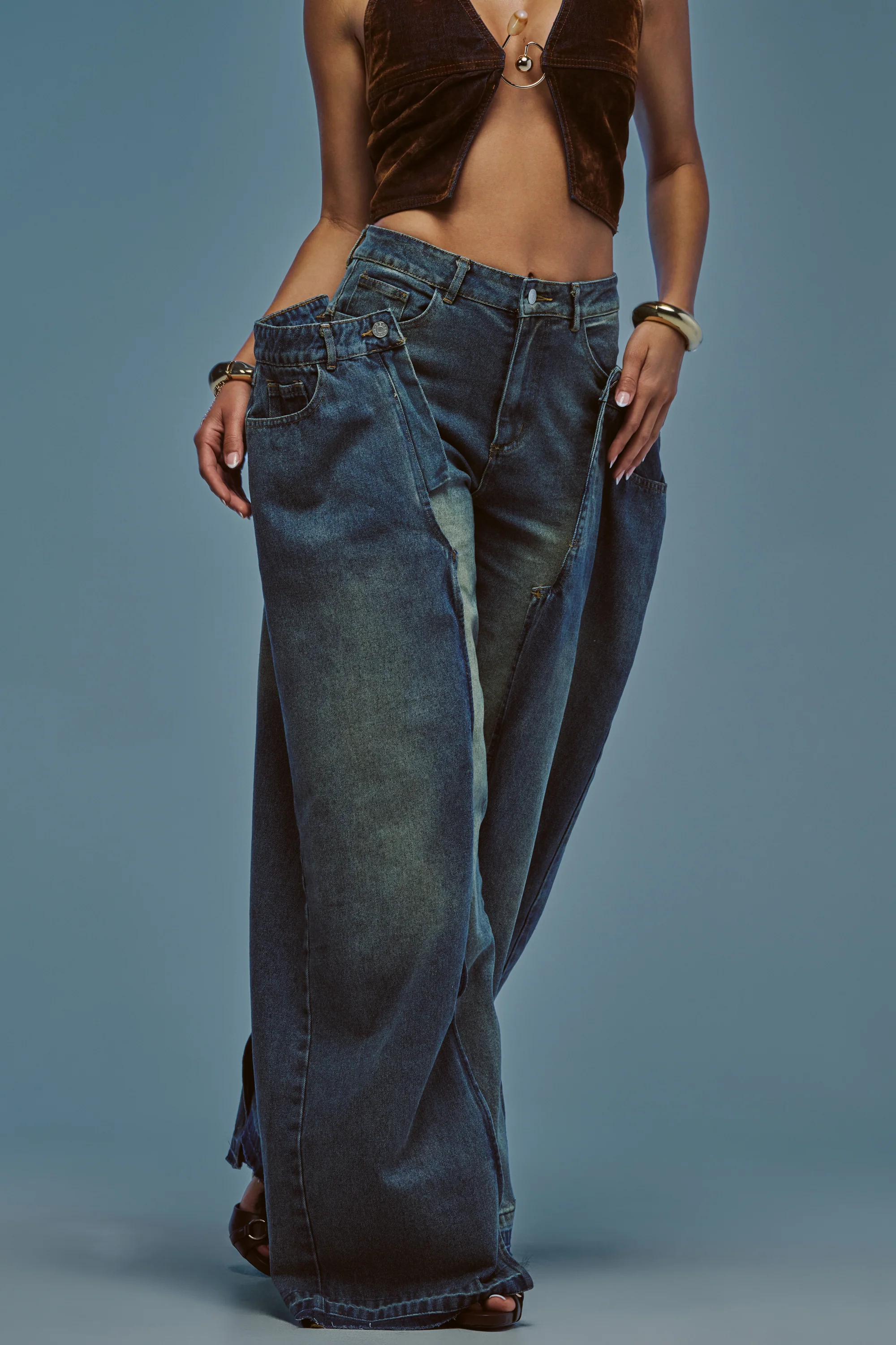 SEEING DOUBLE DECONSTRUCTED VINTAGE JEANS - Akira Store