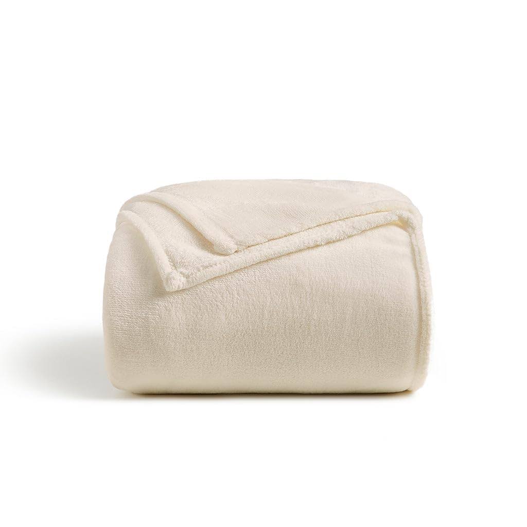 Cosy House Collection 1500 Series Fleece Blanket - King/Cal King - Cream
