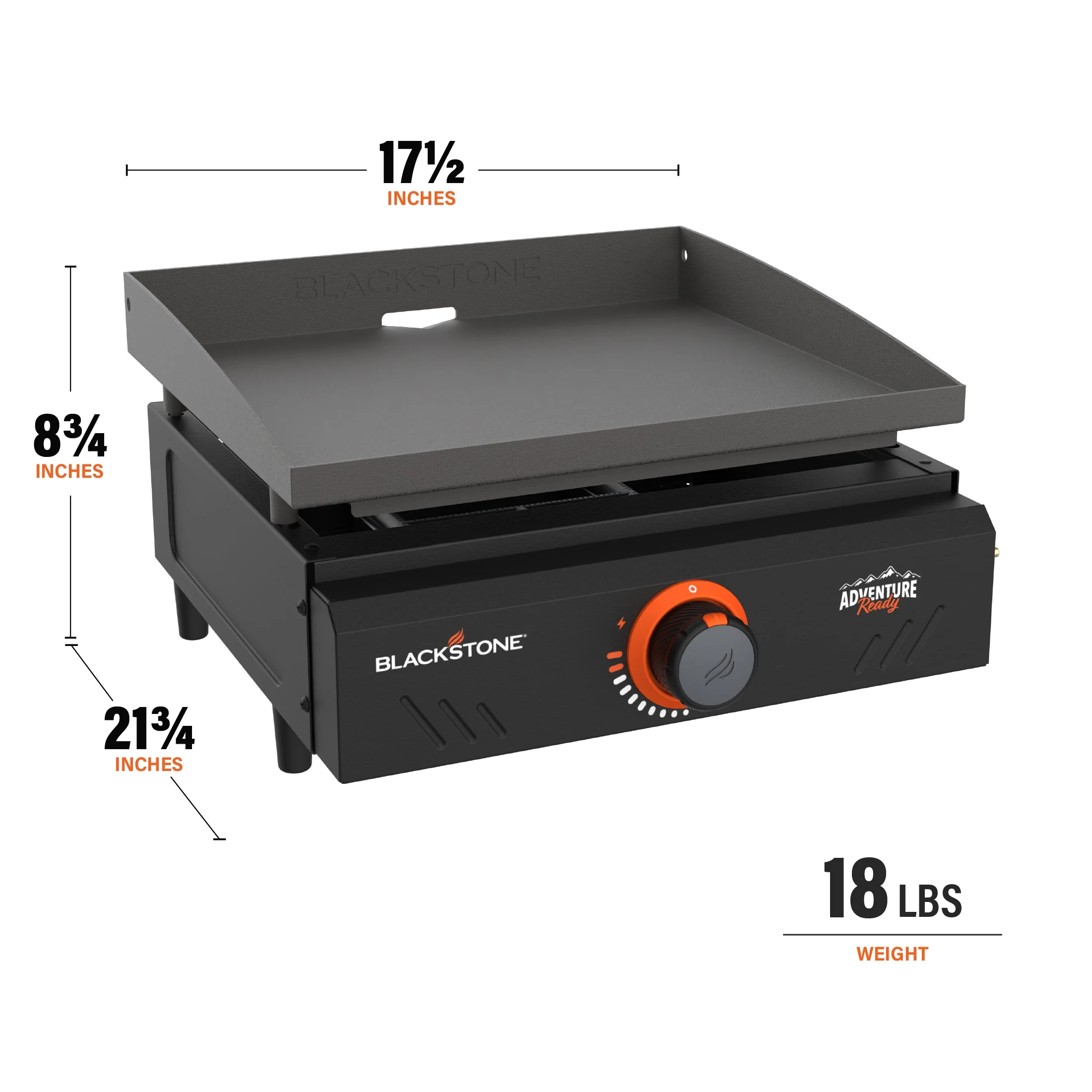 Adventure Ready Single Burner 17�� Tabletop Griddle with Non Slip Feet(17in Griddle) - Image 6
