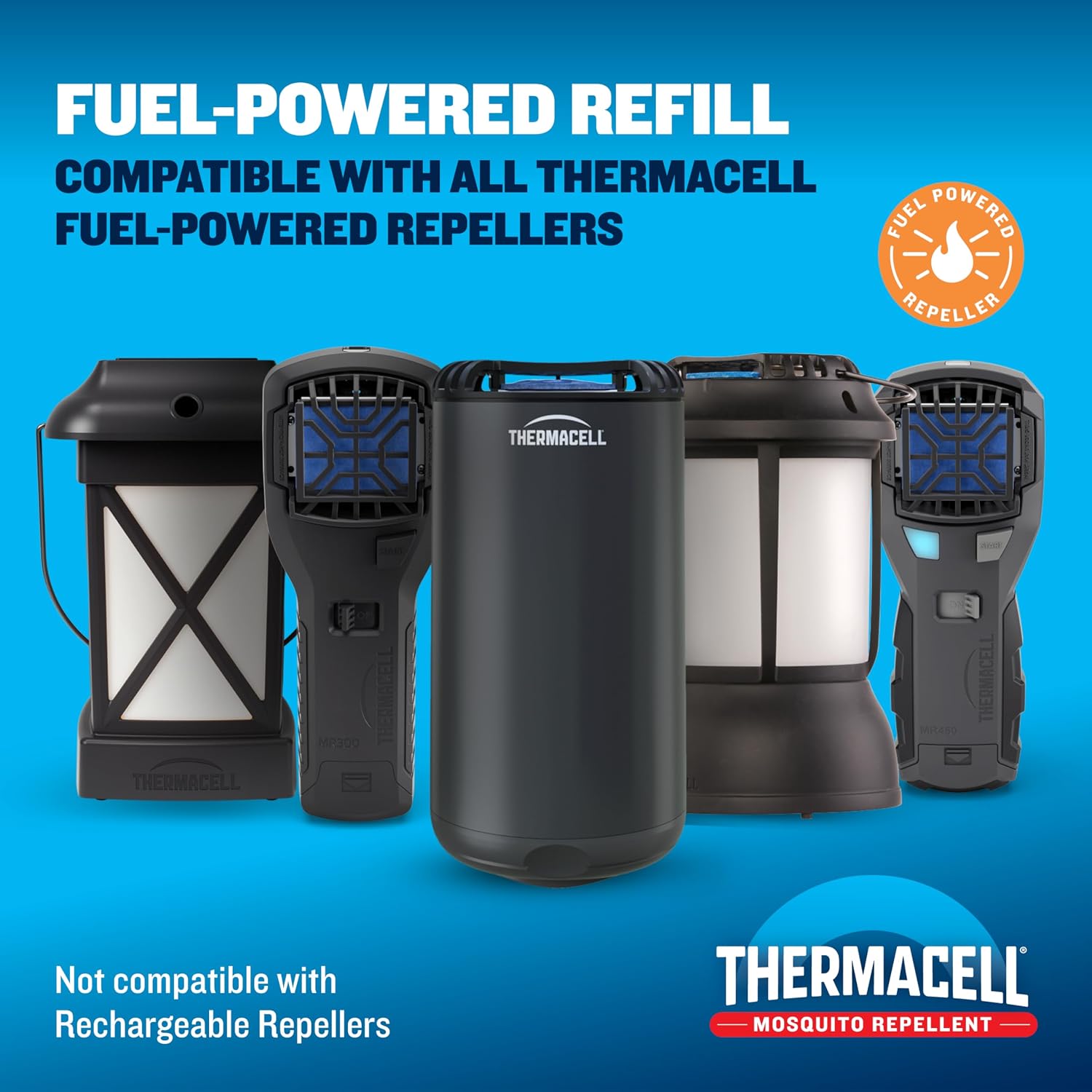 Thermacell Fuel-ZoneGuard Mosquito Repellent Refills, 72-Hr Value Pack| 15-FT Zone; 6x Fuel, 18x Mats; Outdoor Protection; Fuel Powered; Patio Shield; Bug Spray Alternative; Scent Free; DEET-Free