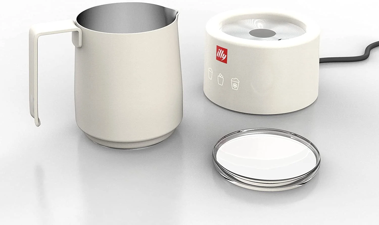 Illy Electric Milk Frother - Black & Stainless Steel