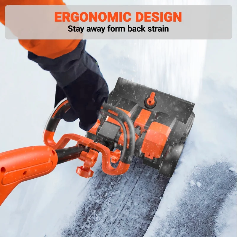 48V 16-inch Cordless Snow Shovel with Wheels,Electric Snow Blower with LED Lights, 2 Batteries Dual Quick Charger Included for Driveway - Image 5