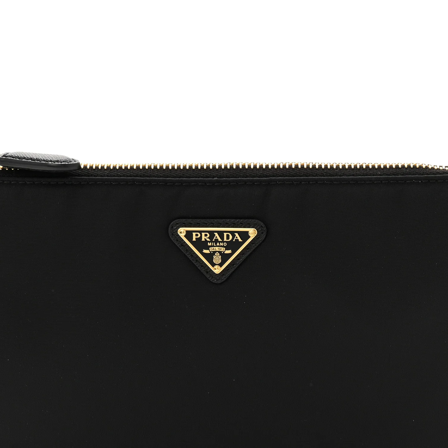 Re-Nylon Saffiano Pouch Black
