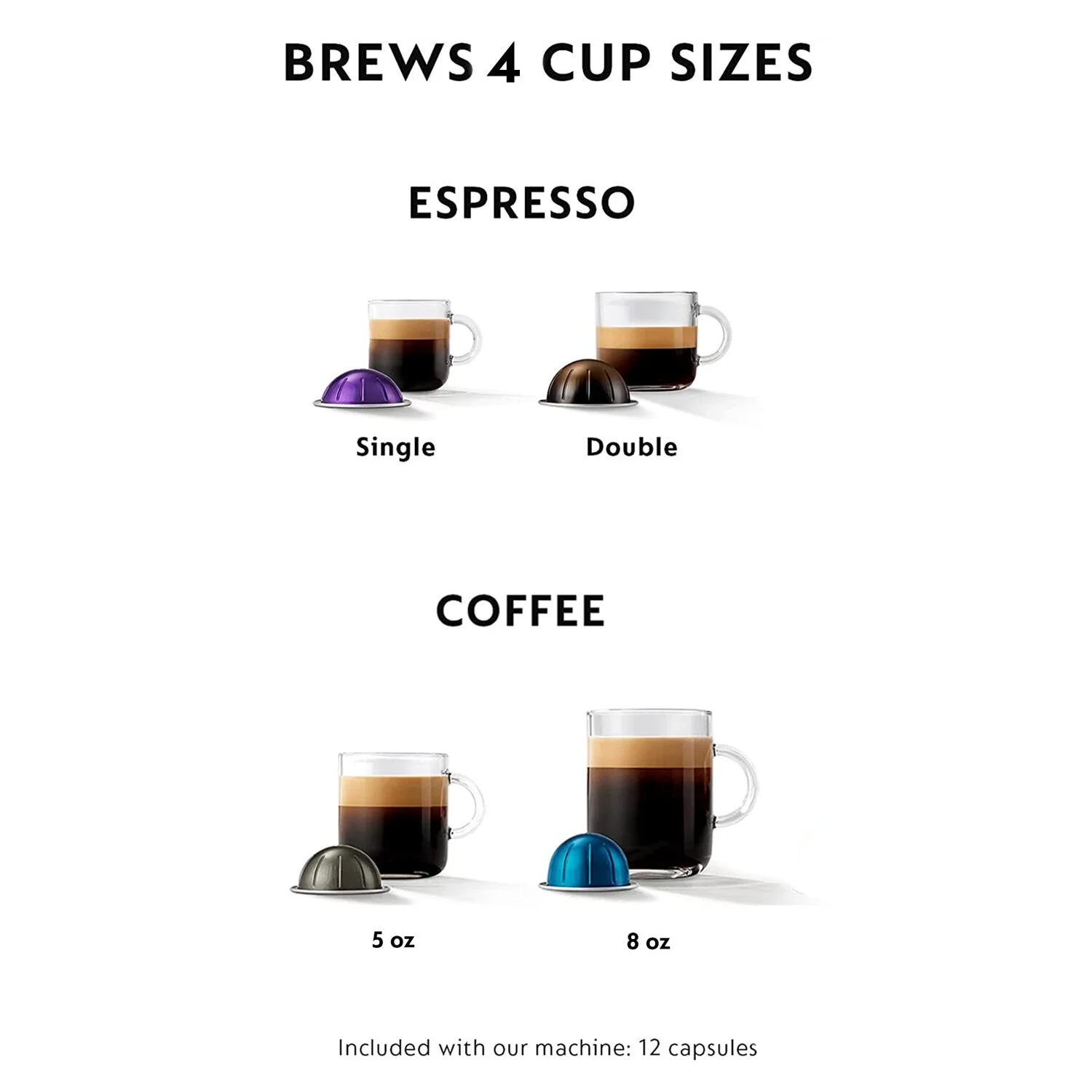 New VertuoPlus Deluxe Coffee and Espresso Single-Serve Machine in Piano Black(Black) - Image 6
