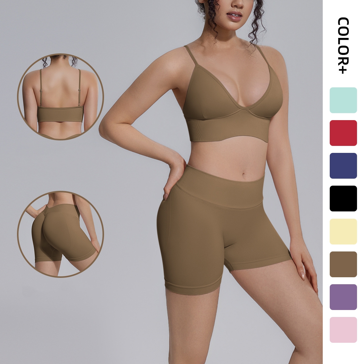 Breathable short high-elastic yoga outfit set