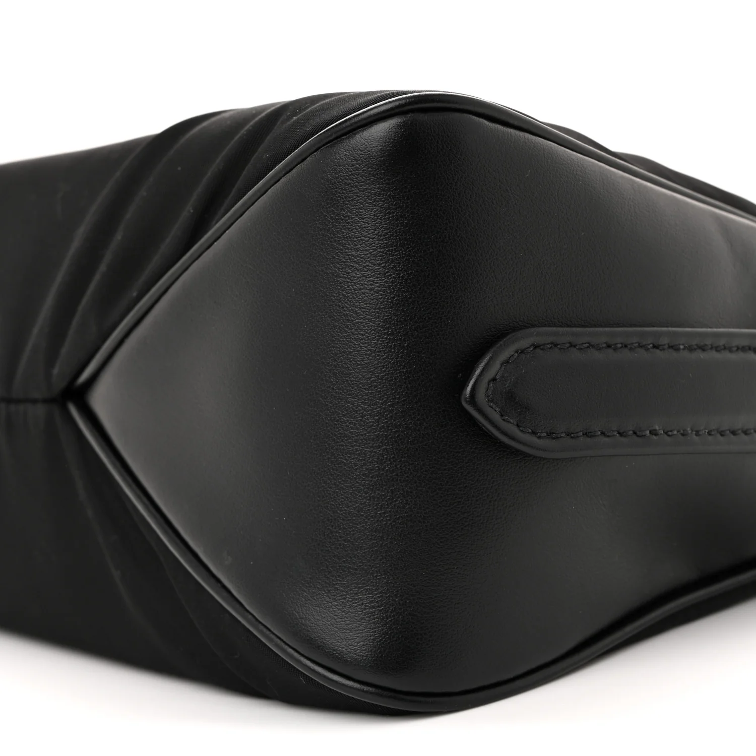 Re-Nylon Vitello Large Aimee Shoulder Bag Black