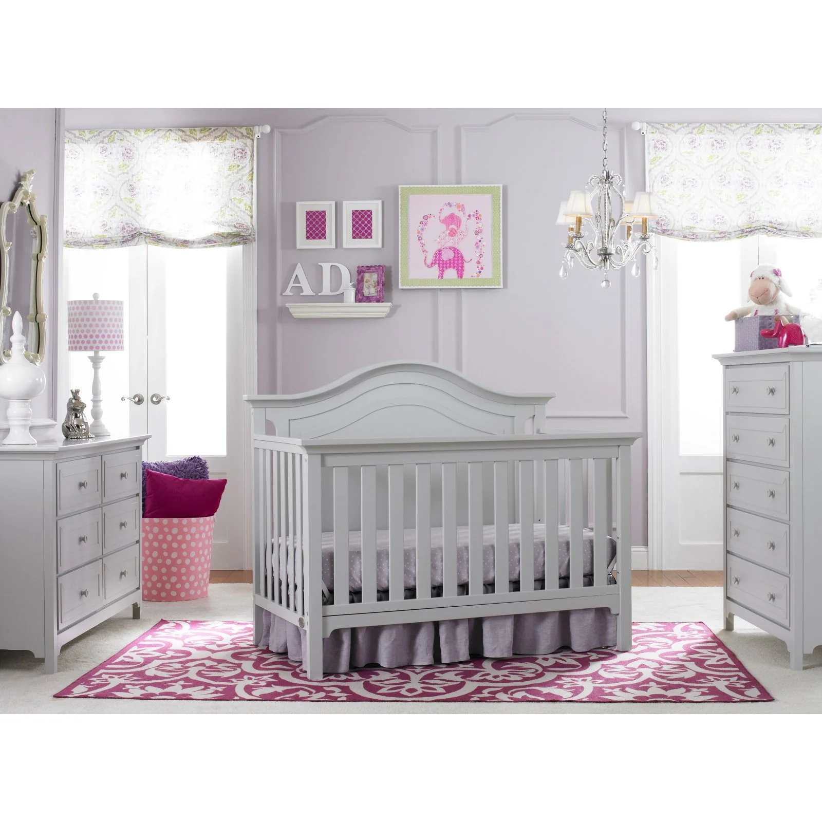 Catania 4-in-1 Convertible Crib(Snow White) - Image 2