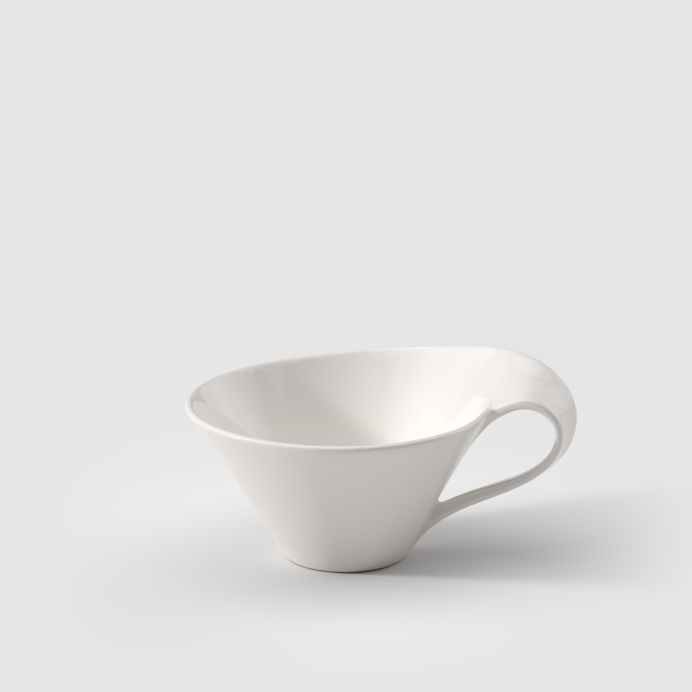 NewWave Coffee/ Tea Cup - White, 3.8 oz, Premium Porcelain