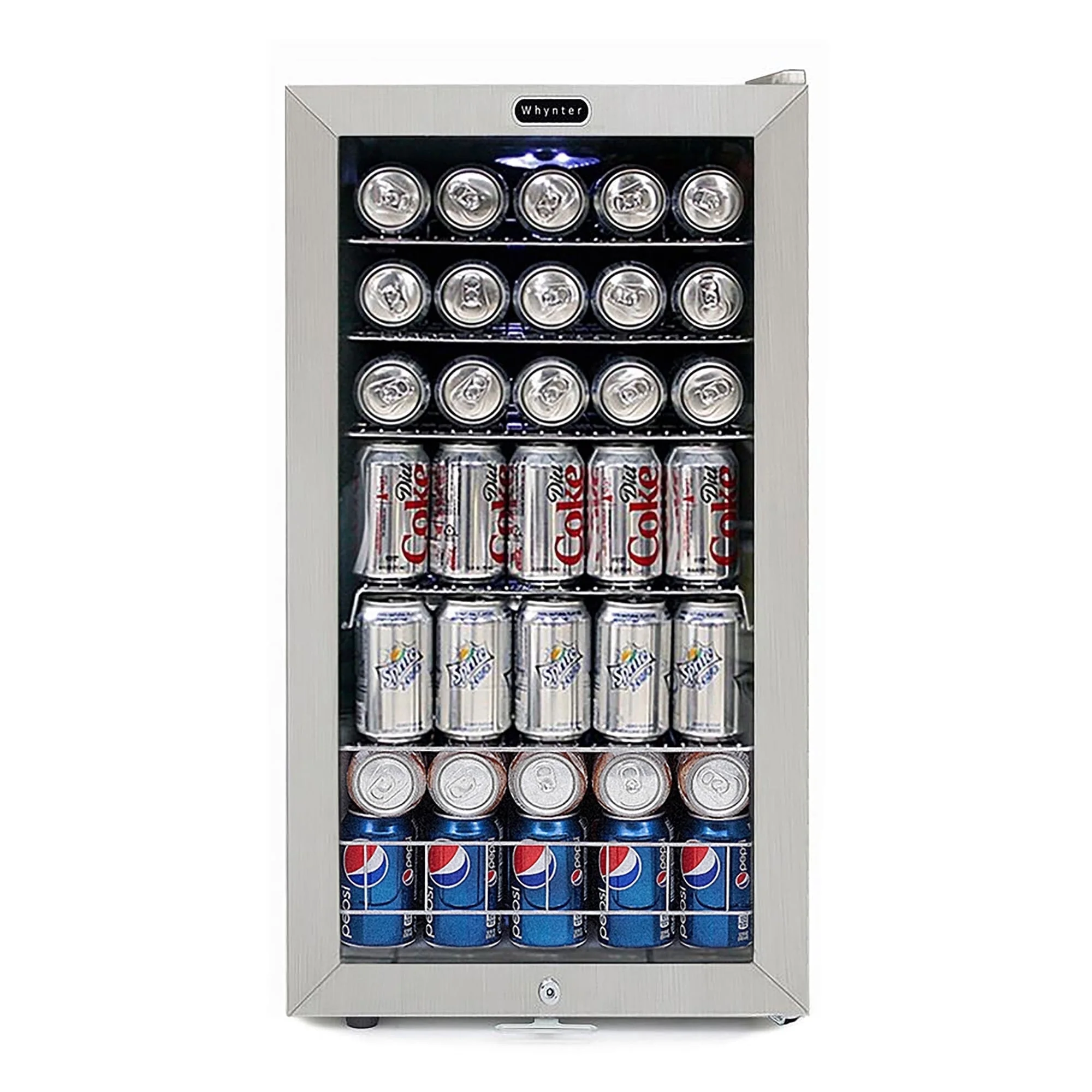 3.3 Cubic Foot Beverage Center Fridge with Lock Stainless Steel - Image 8