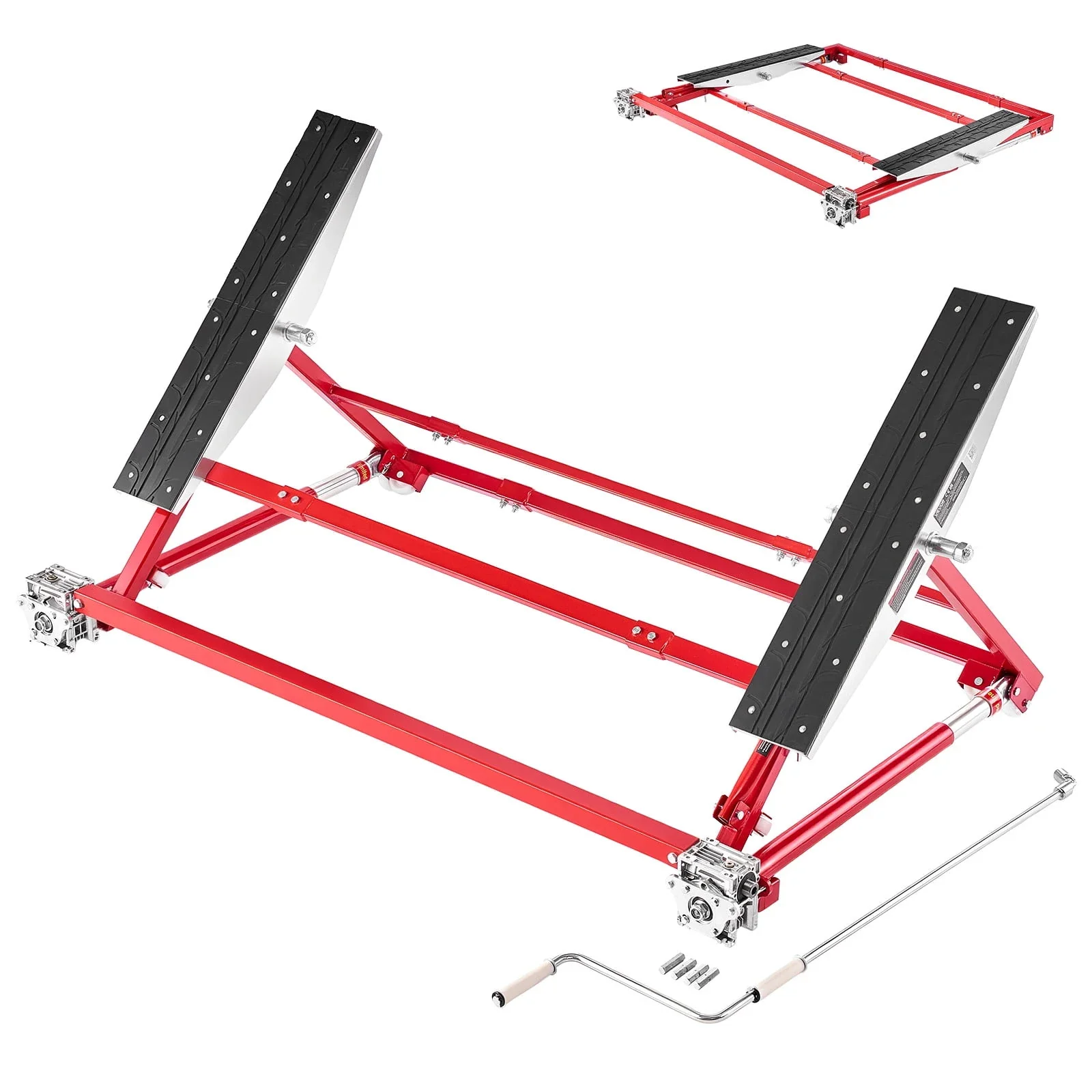 VEVOR Portable Car Lift, 4400 lb Capacity, 23-Inch Max Height, Adjustable Width, Steel Frame and Wheels