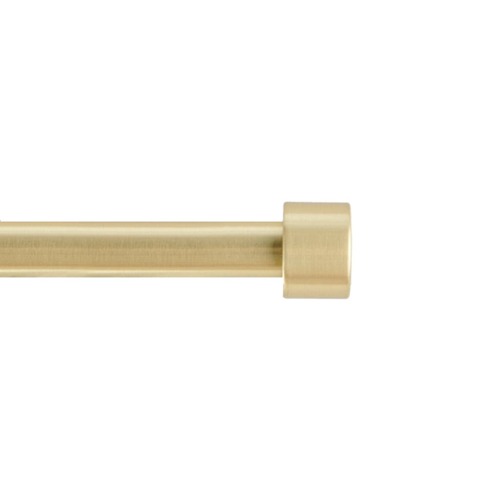 Mainstays 30-84 Gold 3/4 Capped Single Adjustable Curtain Rod - Each