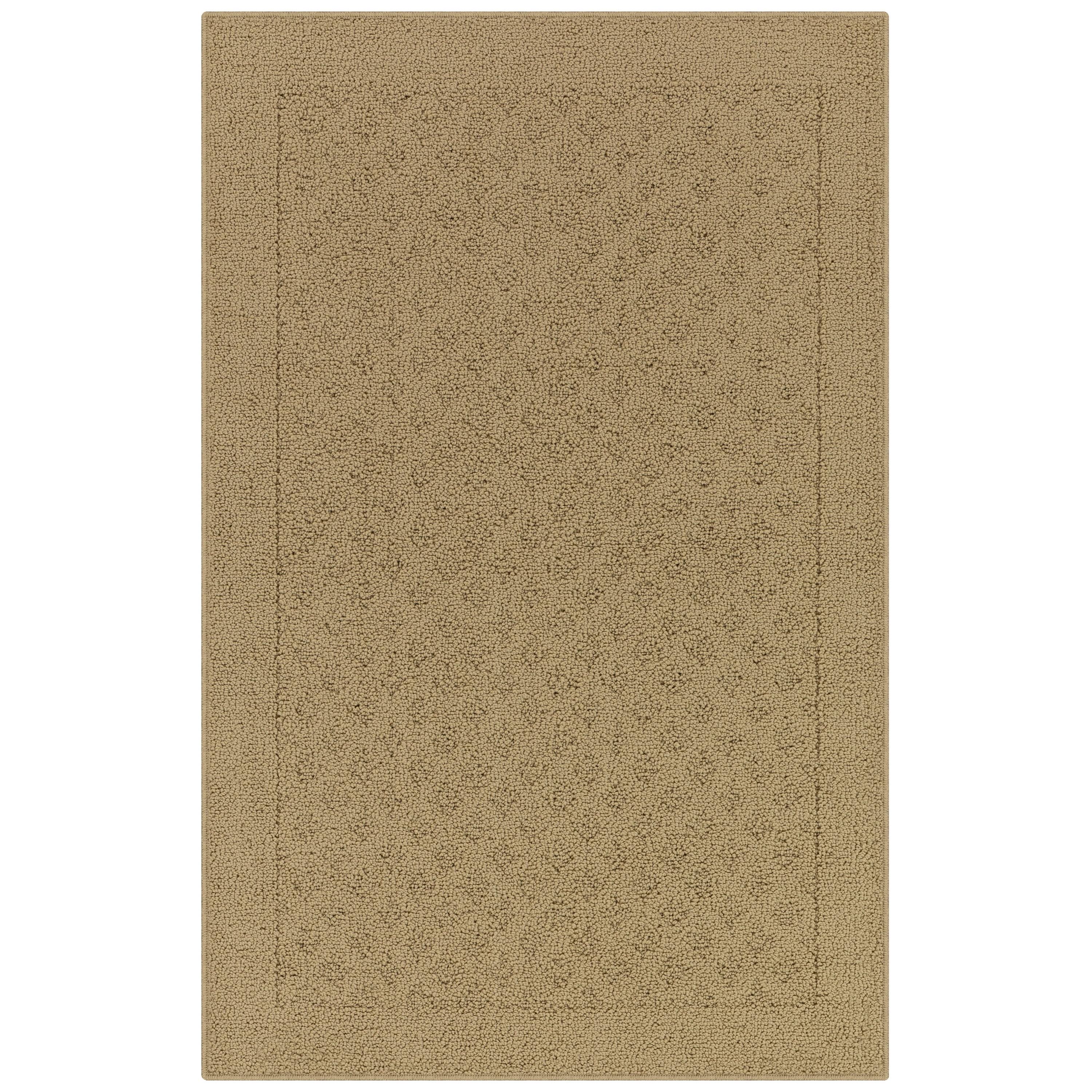 Mainstays Dylan Solid Diamond Traditional Beige Area Rug, 2'6
