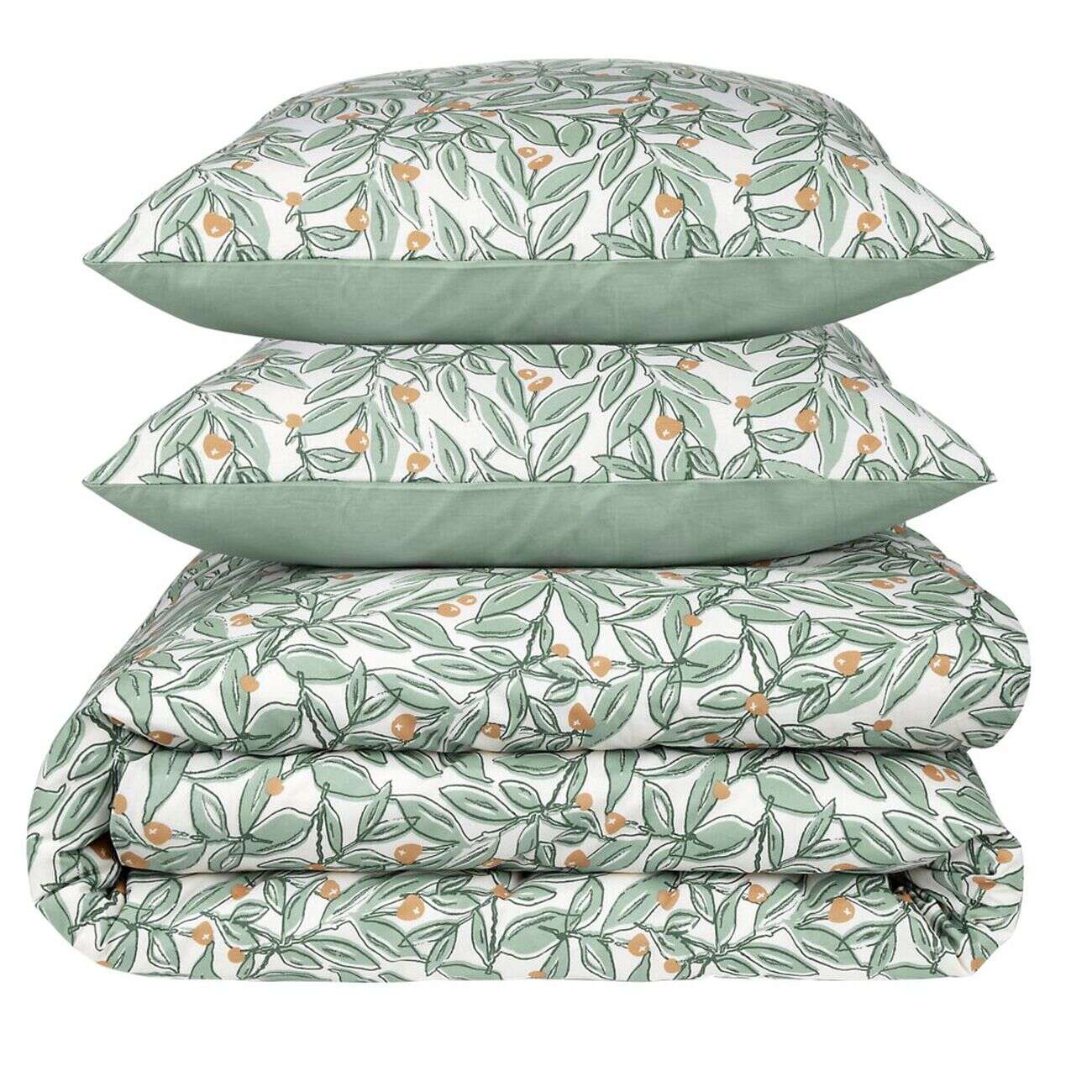 Parure de lit 2 personnes 240x220cm coton fleuri (2 modèles)