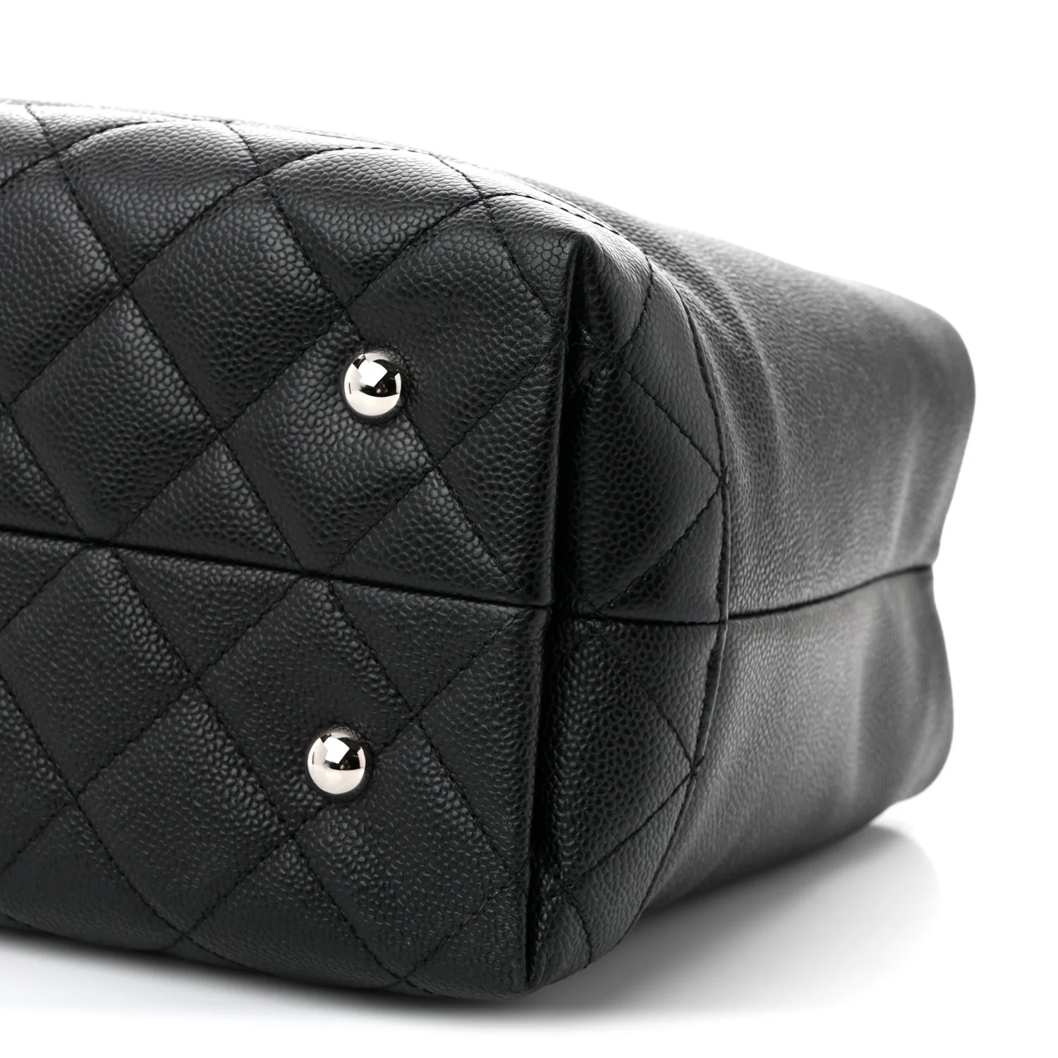 Soft Caviar CC Medium Top Handle Tote Black