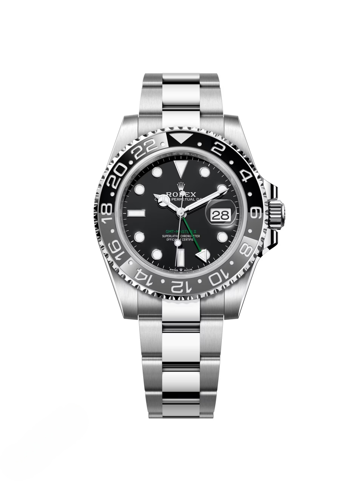 [Super Clone]RLX GMT-Master II Black Grey Bezel Oyster Bracelet 